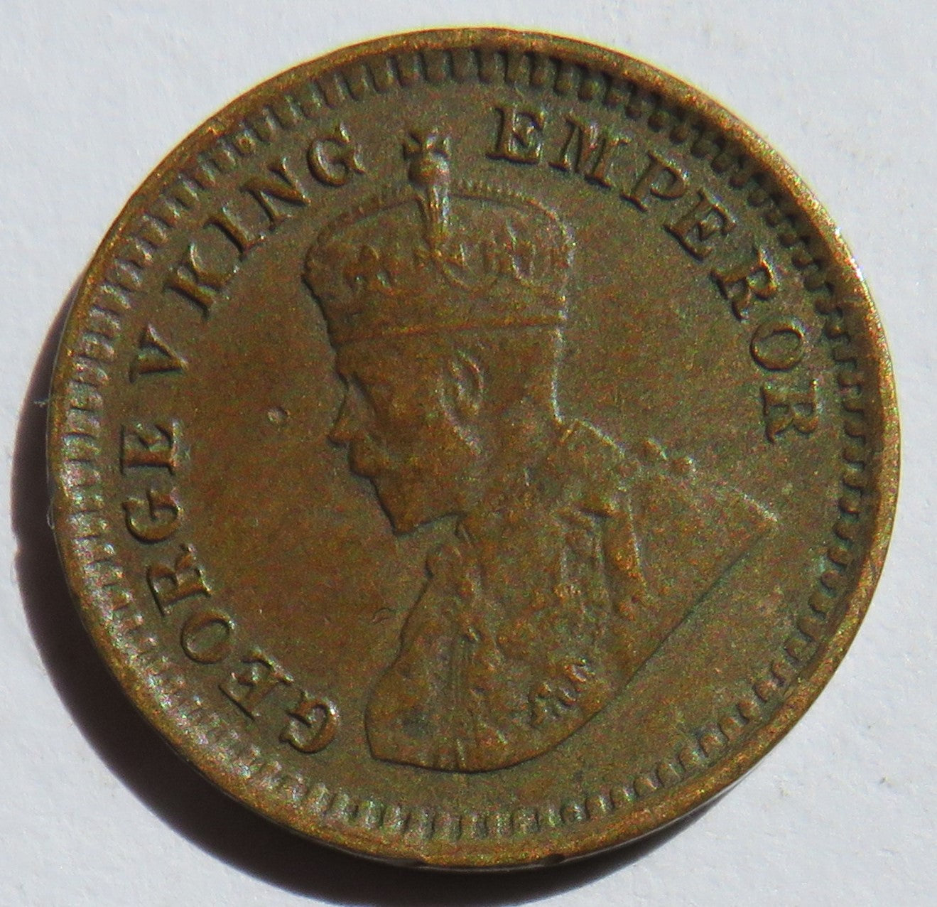 1919 King George V India 1/12th Anna Coin