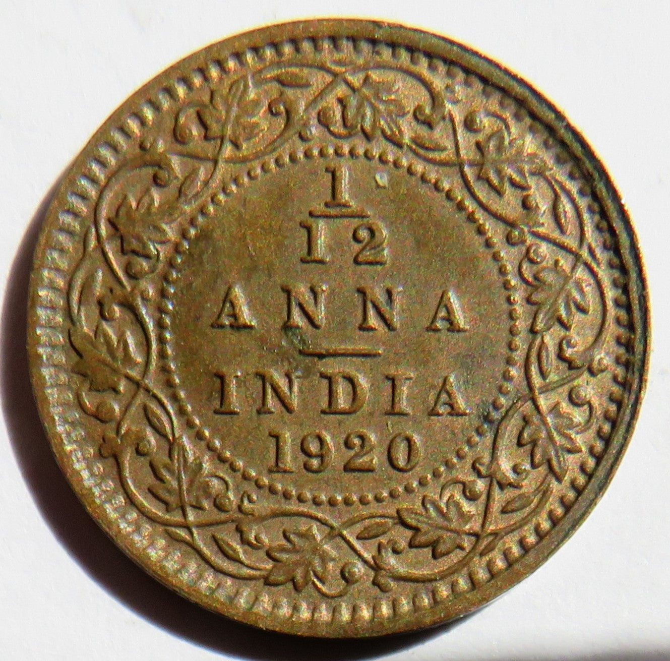 1920 King George V India 1/12th Anna Coin In Higher Grade