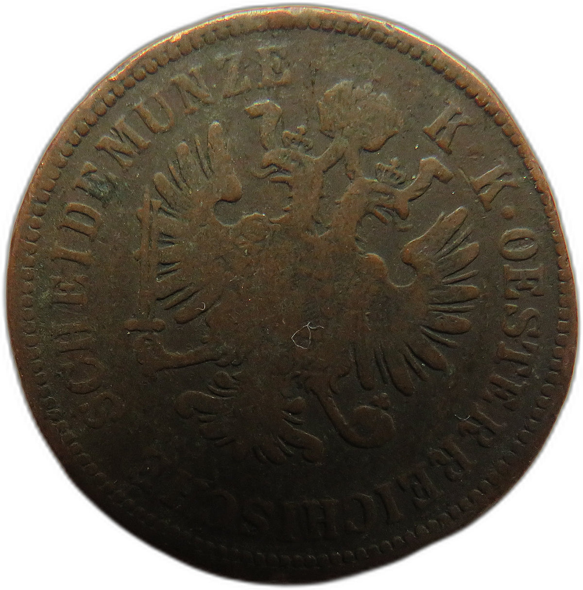 1861-A Austria 4 Kreuzer Coin