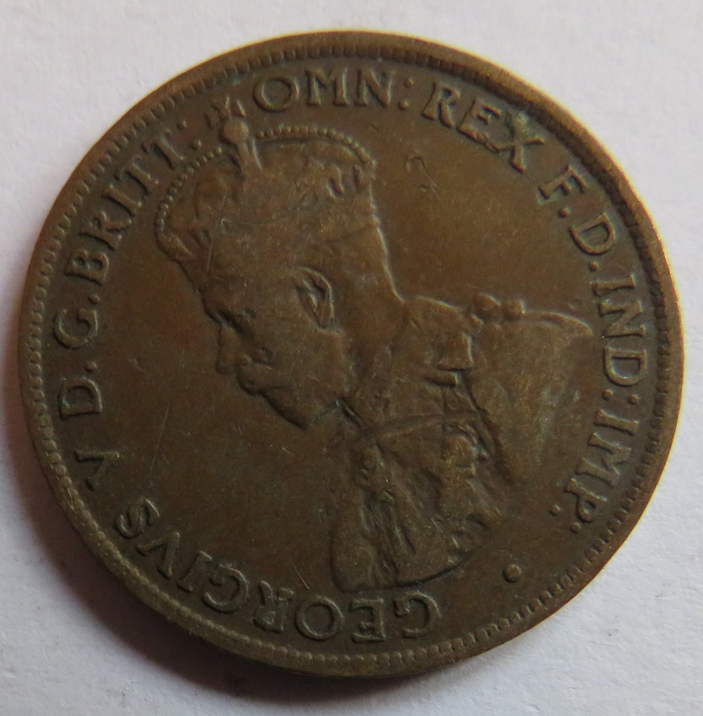 1913 King George V States of Jersey 1/24th of a Shilling Coin