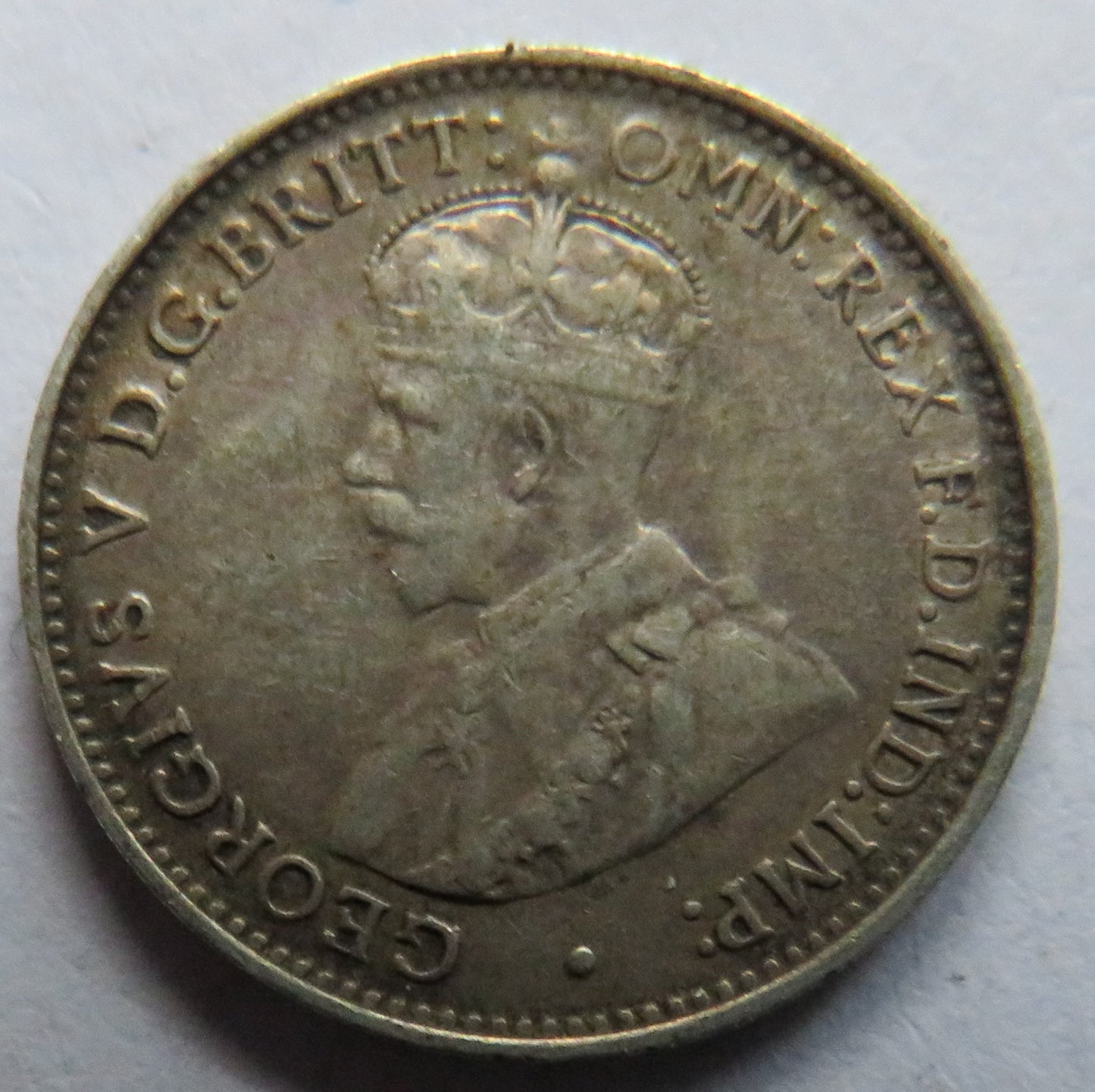 1912 King George V Australia Silver Threepence Coin