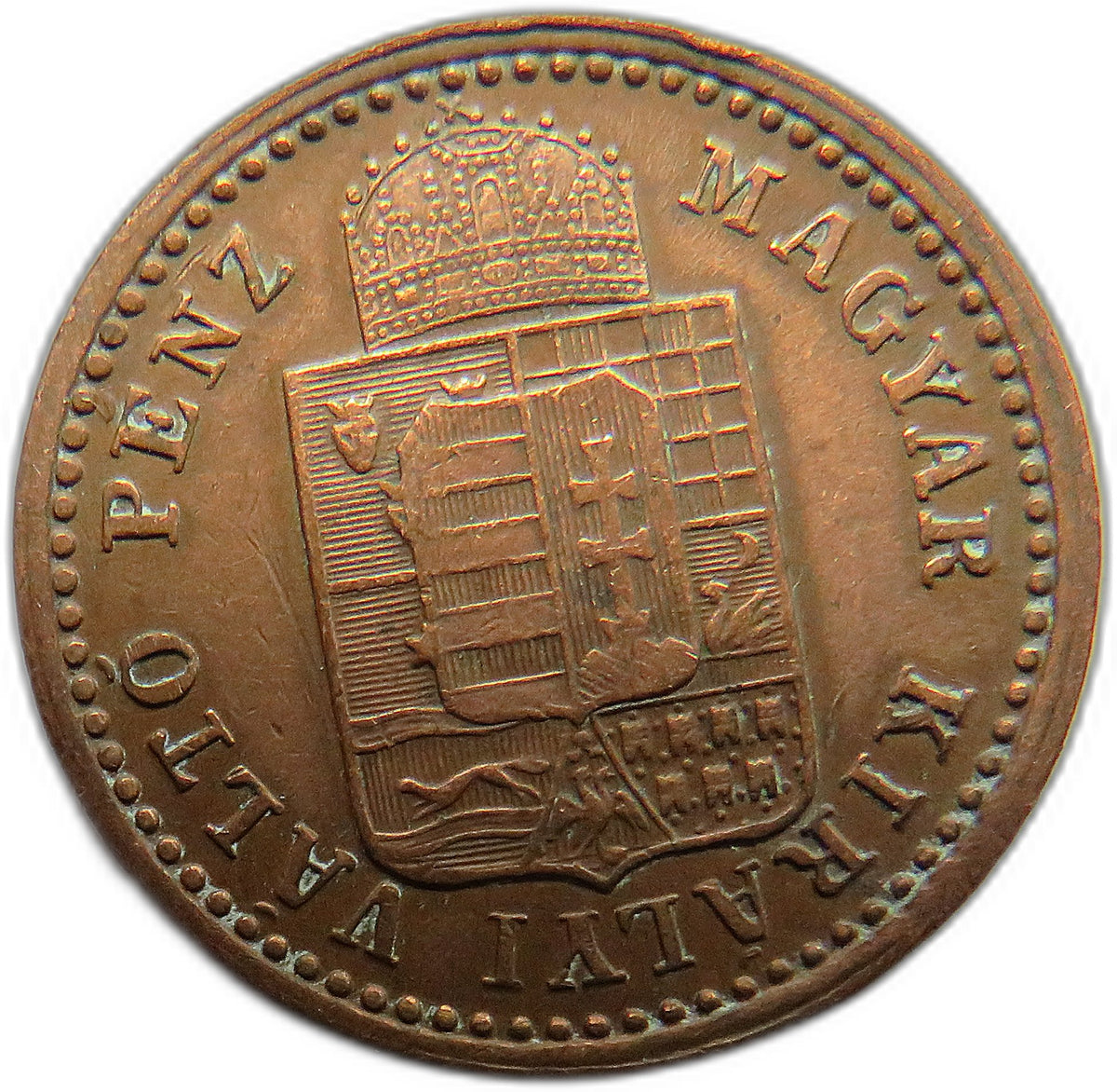 1892 Austria Hungary One Kreuzer Coin