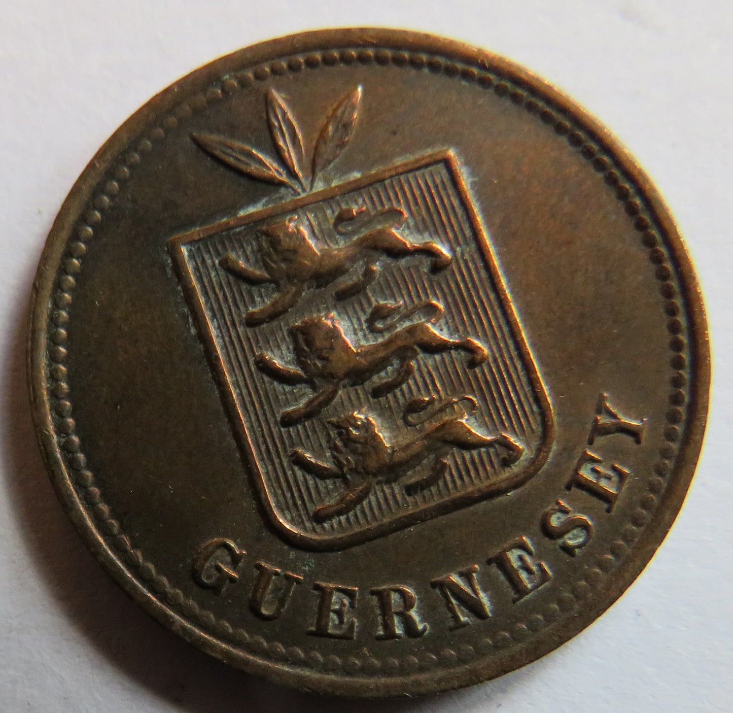 1903-H Guernsey 2 Doubles Coin