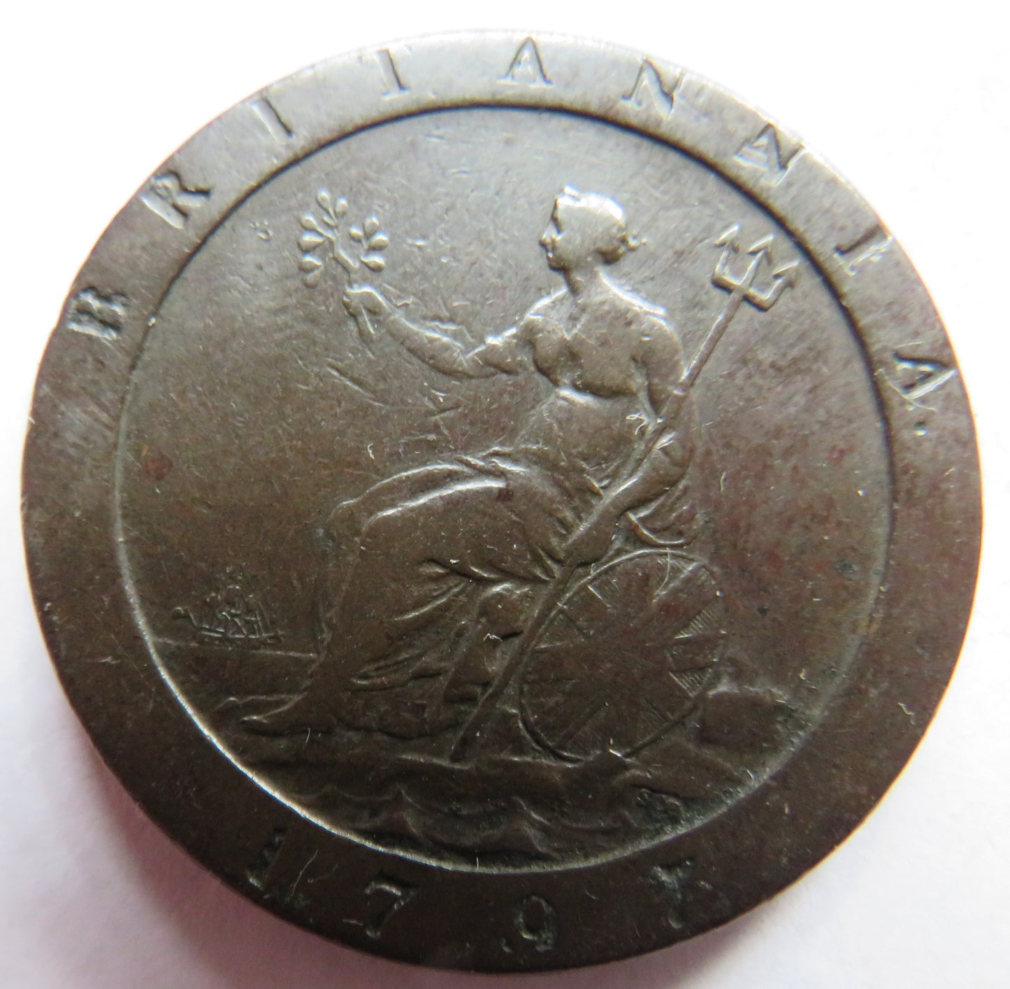 1797 King George III Cartwheel One Penny Coin - Great Britain
