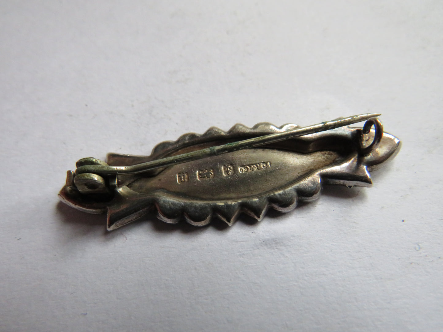 Antique Victorian Sterling Silver Anchor Brooch Hallmarked Birmingham 1900