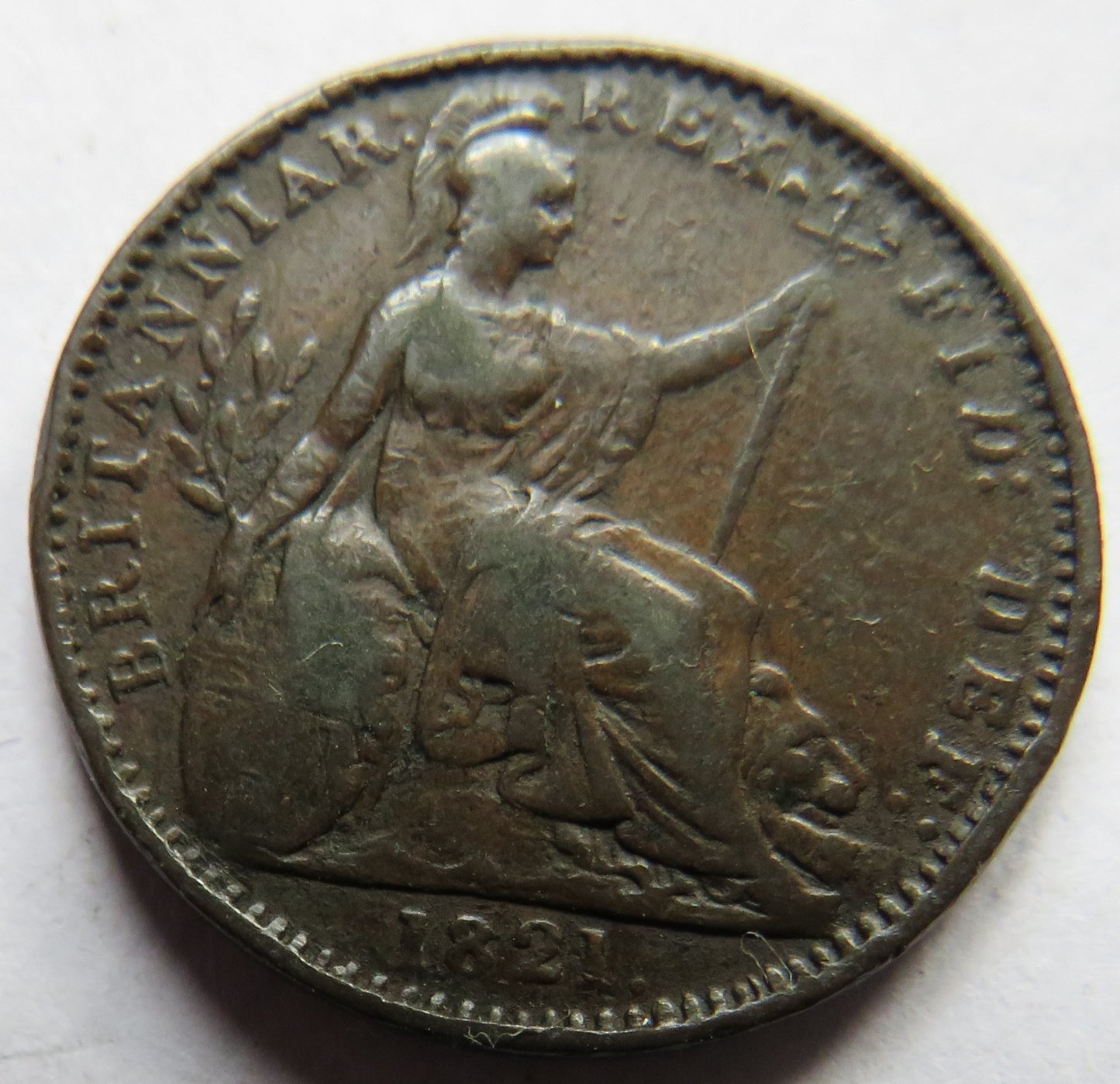 1821 King George IV Farthing Coin - Great Britain