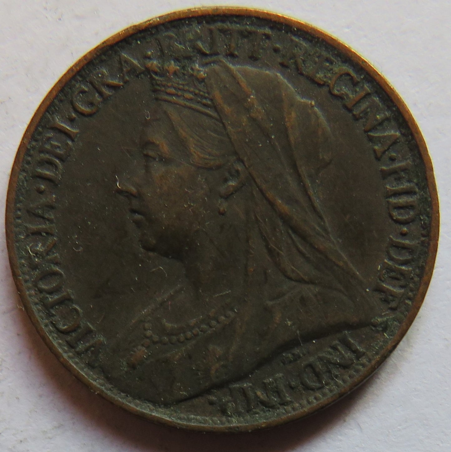 1899 Queen Victoria Farthing Coin - Great Britain