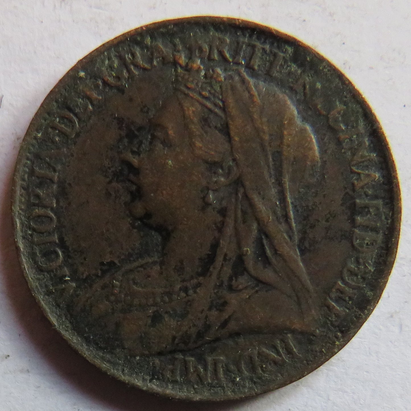 1896 Queen Victoria Farthing Coin - Great Britain
