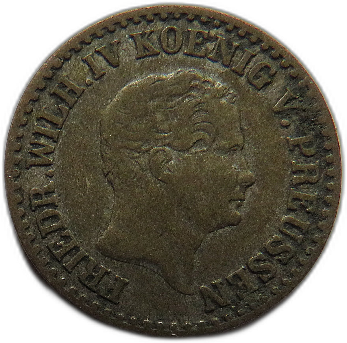 1850-A German States Prussia 1 Silber Groschen Coin