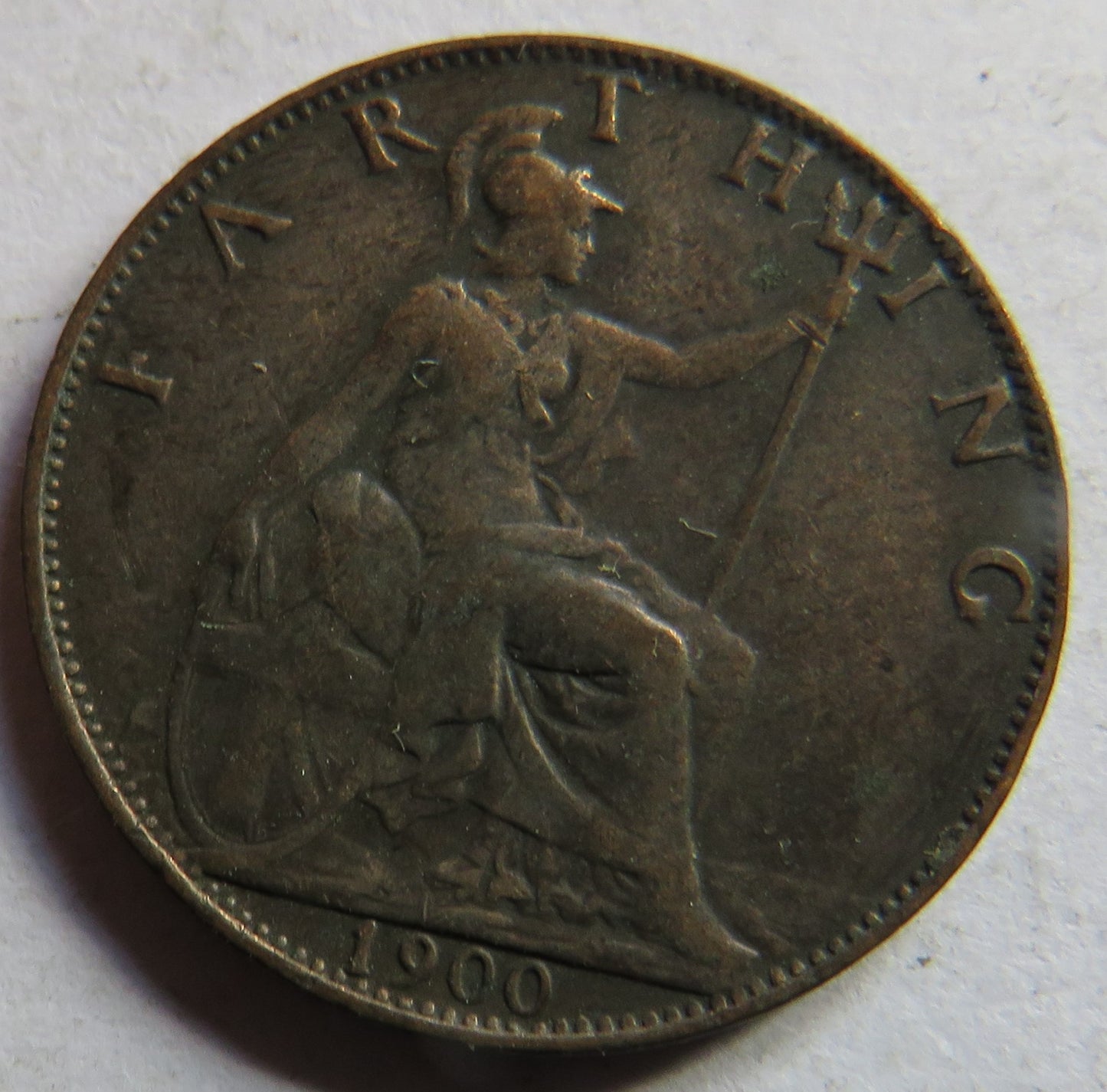 1900 Queen Victoria Farthing Coin - Great Britain