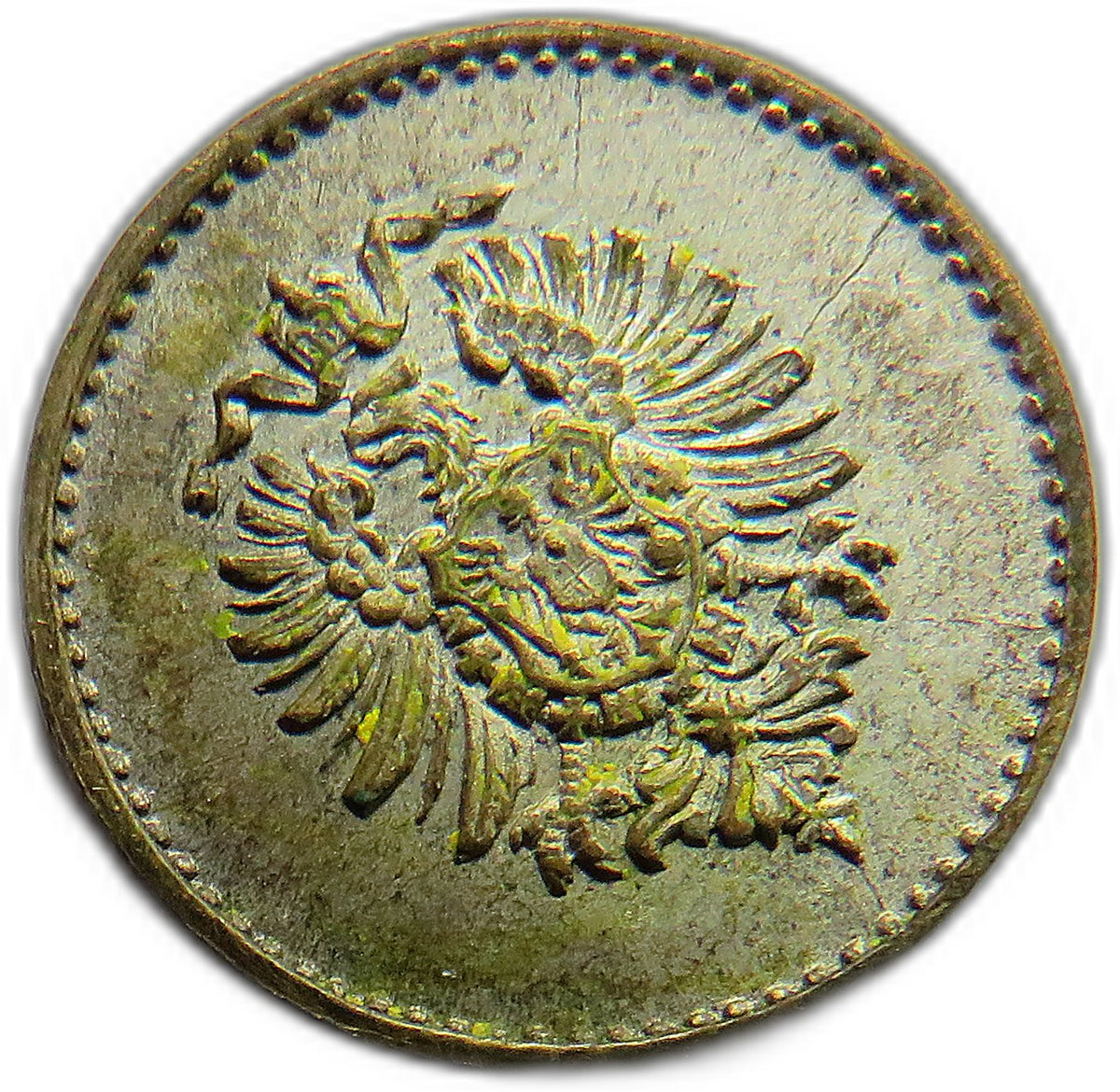 Spiel-Munze 1 Mark Antique German Play / Toy Money Small Coin