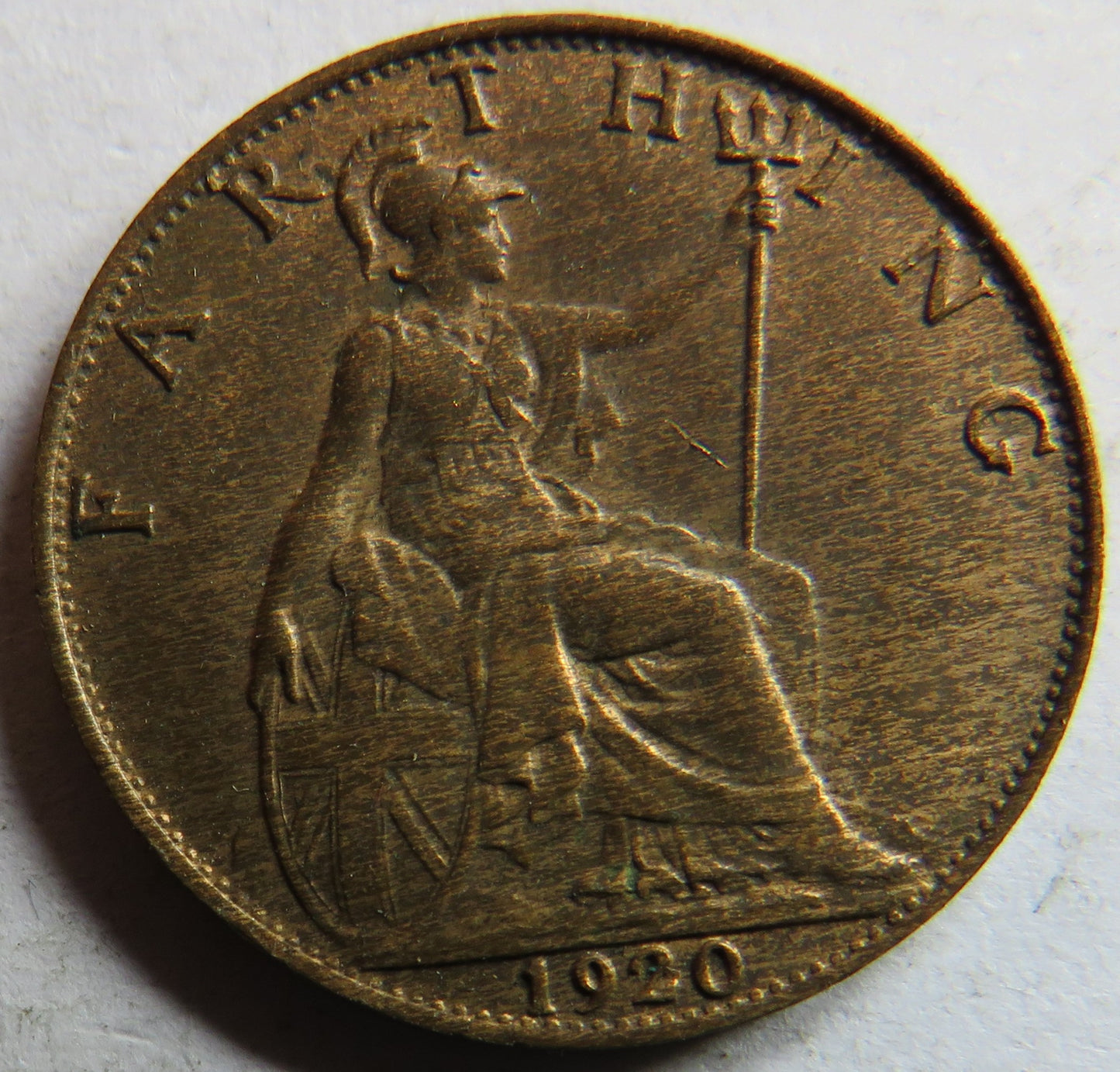 1920 King George V Farthing Coin In Higher Grade