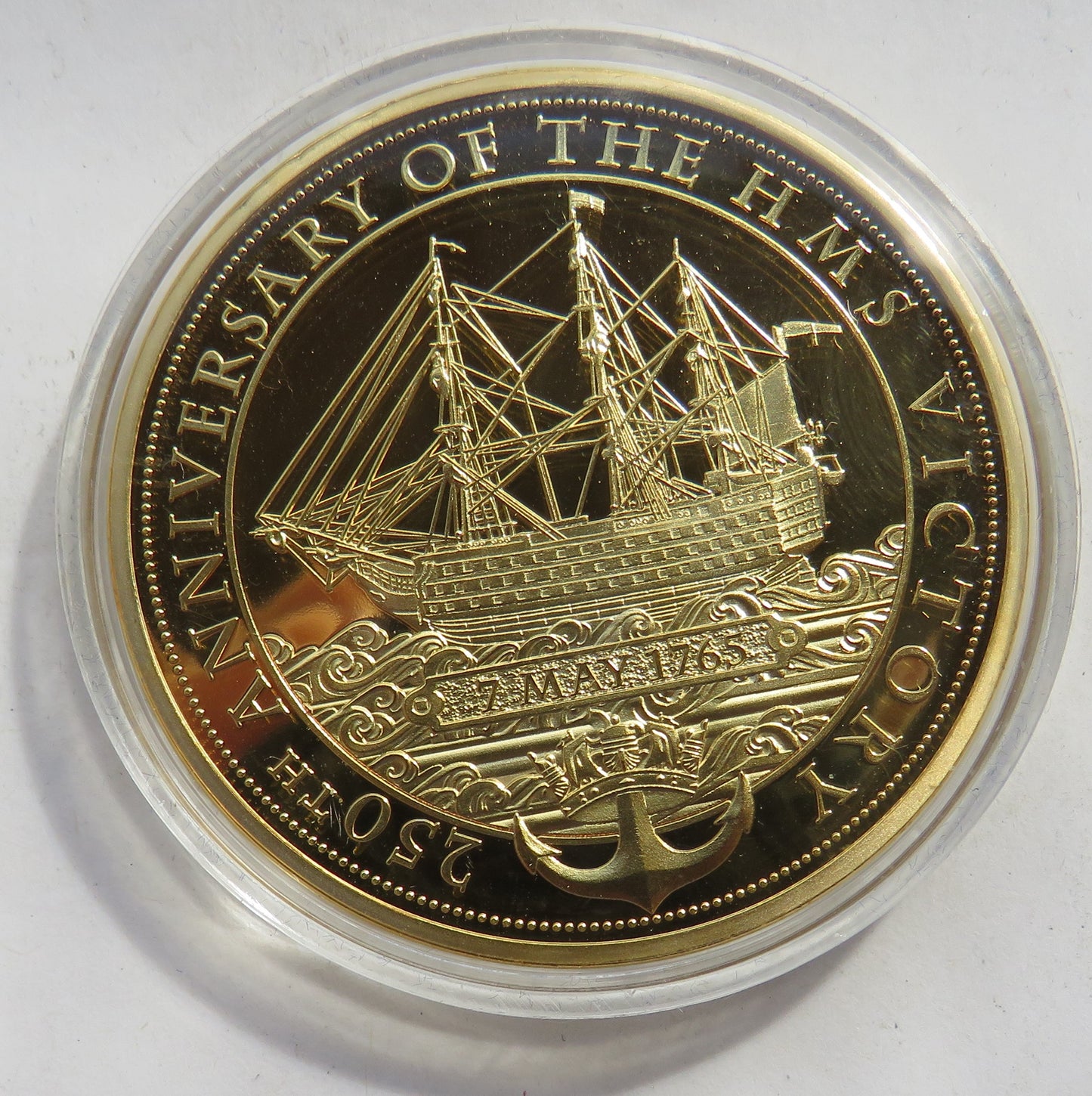 250th Anniversary of HMS Victory' Commemorative Strike Coin / Medal
