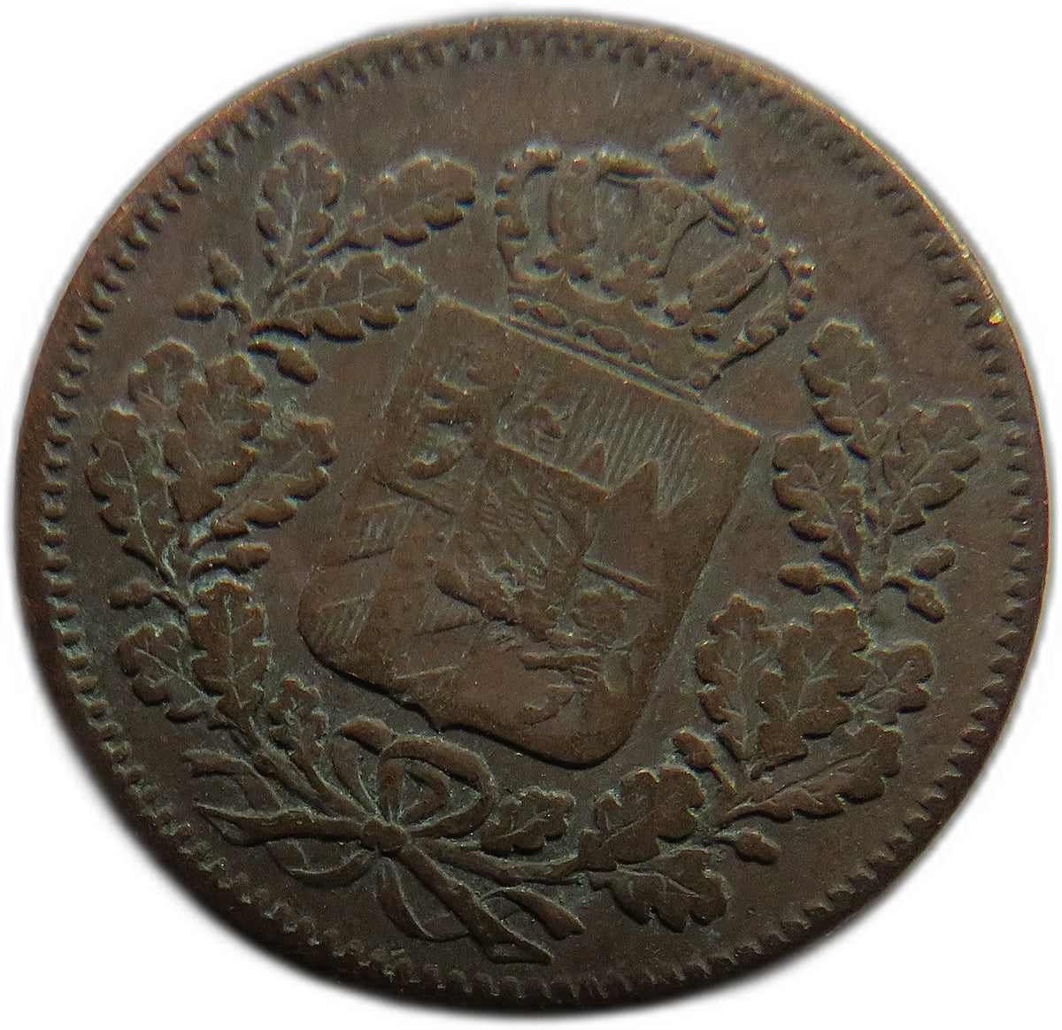 1854 German States Wurttemberg 1/2 Kreuzer Coin