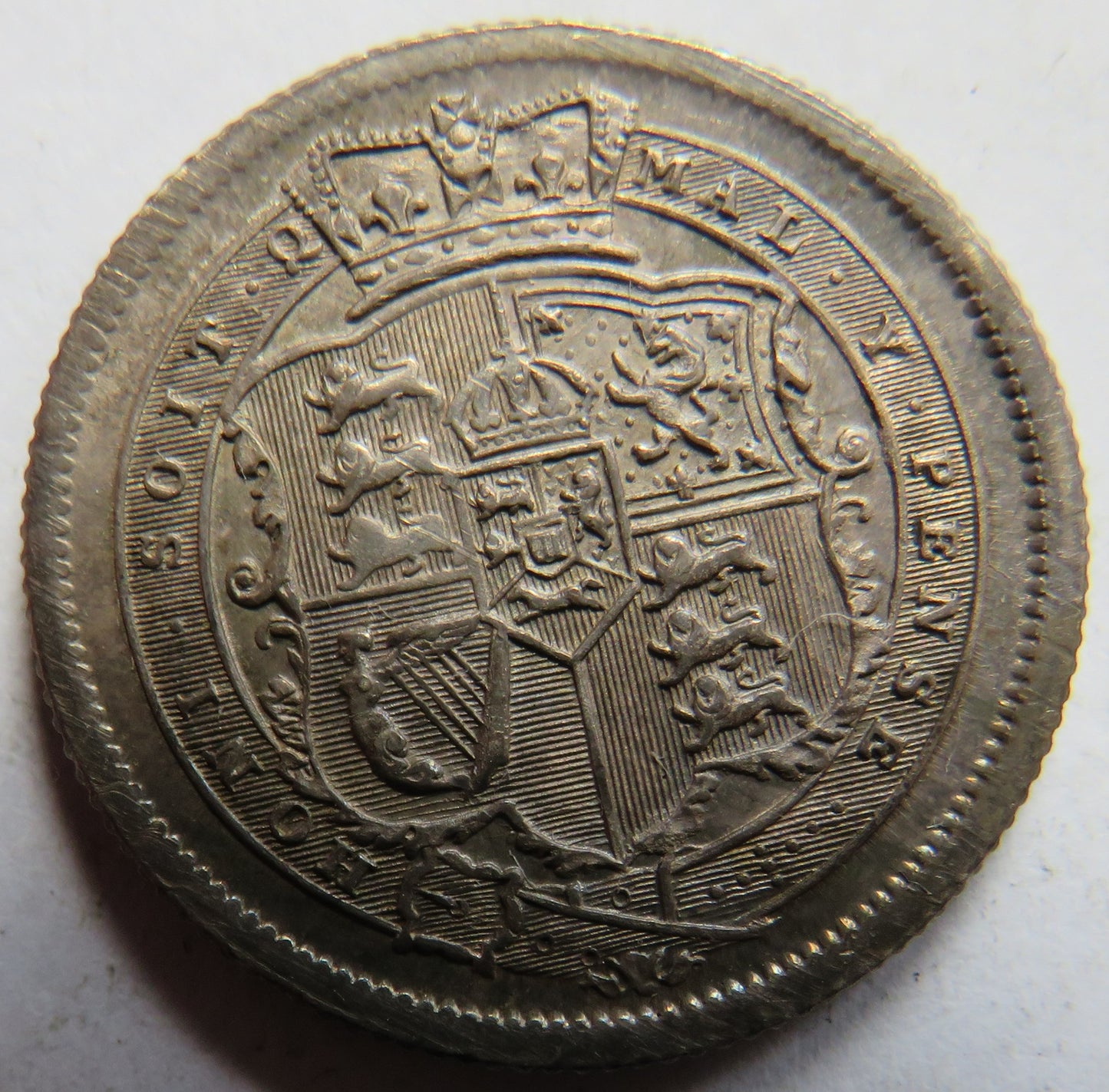 1816 King George III Silver Shilling Coin In High Grade