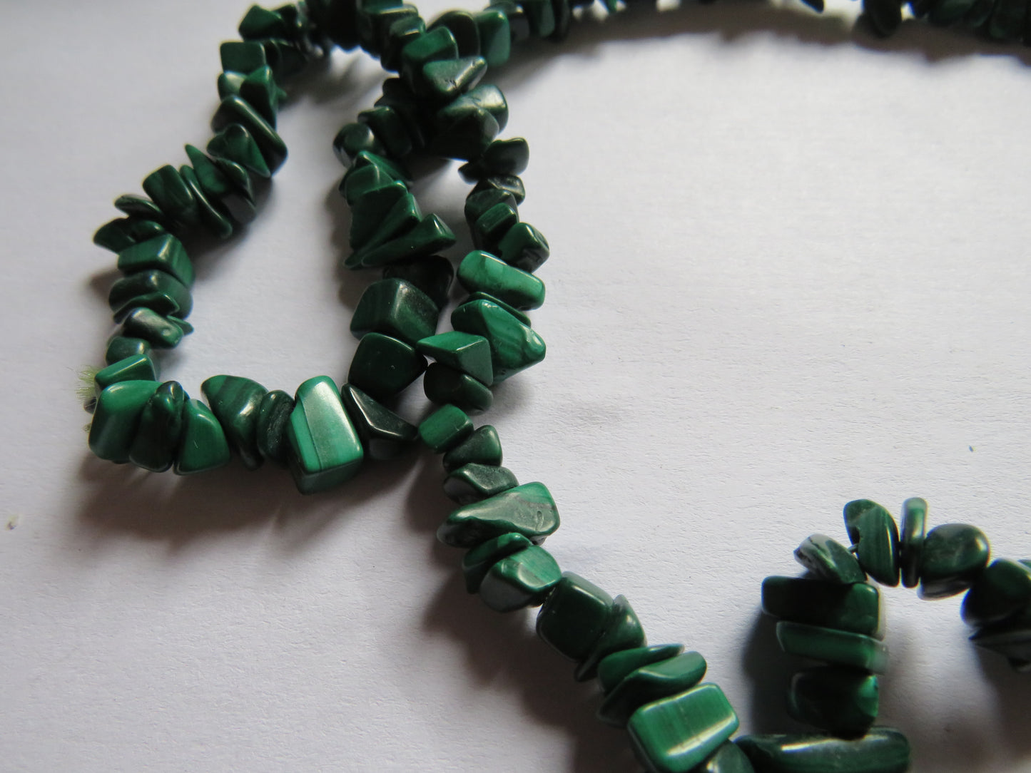 Vintage Ladies Malachite Long Necklace