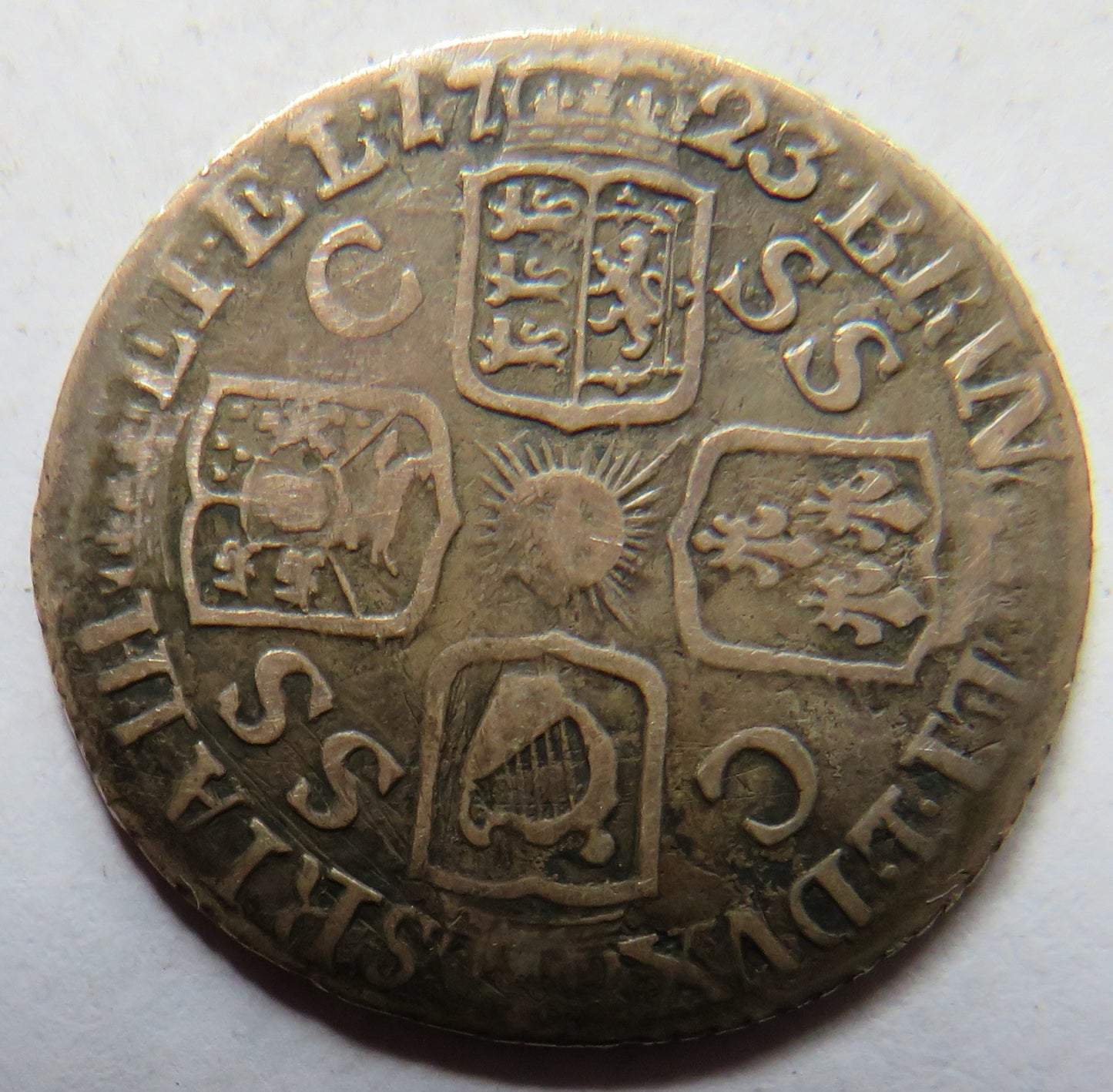 1723 King George I Silver Sixpence Coin - Great Britain