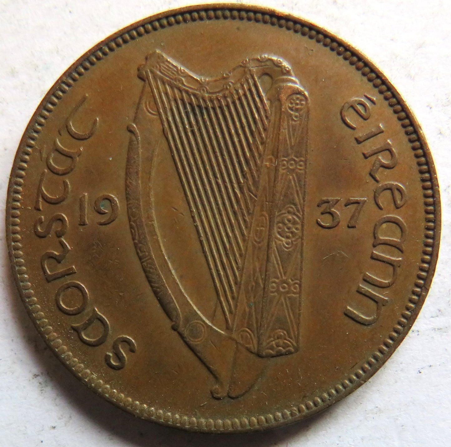 1937 Ireland One Penny Coin