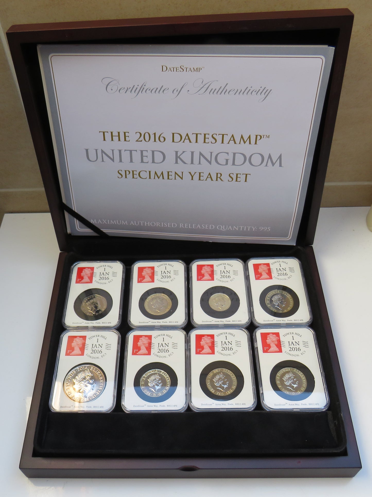 The 2016 Datestamp United Kingdom Specimen Year Set