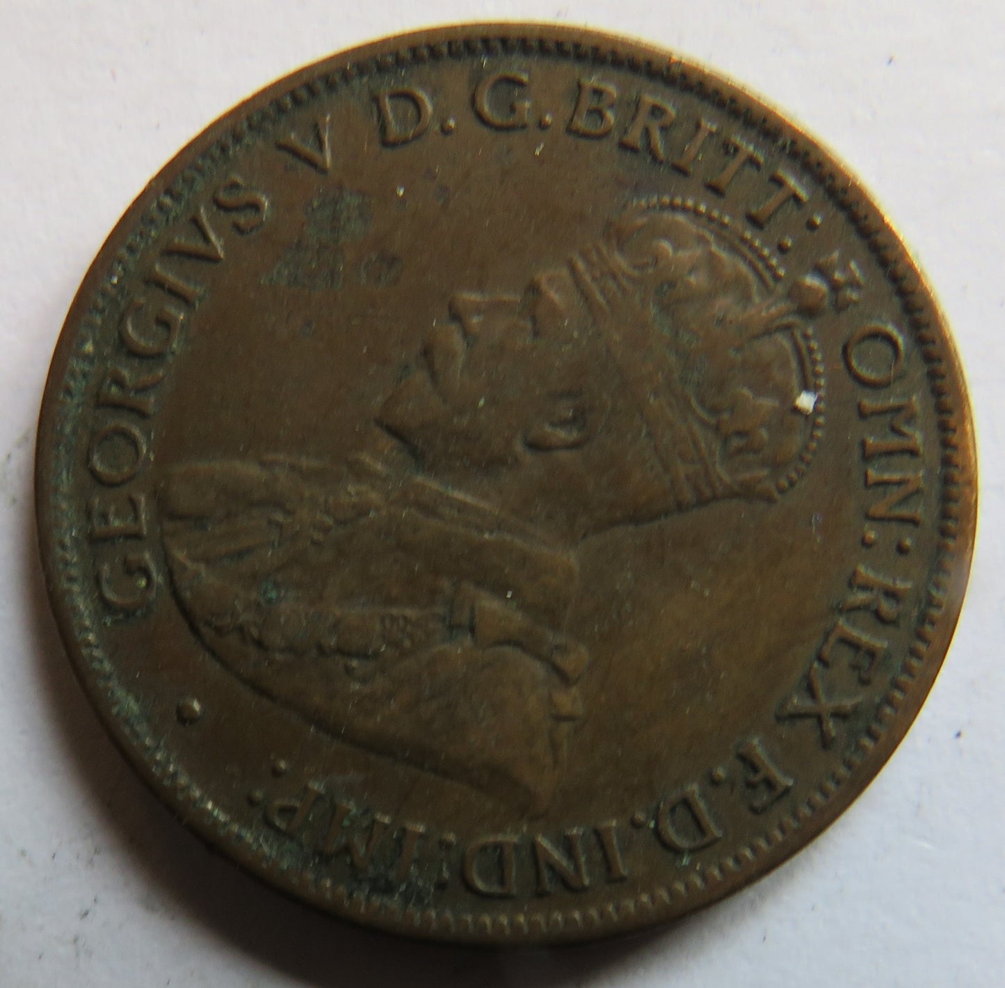 1913 King George V Australia Halfpenny Coin