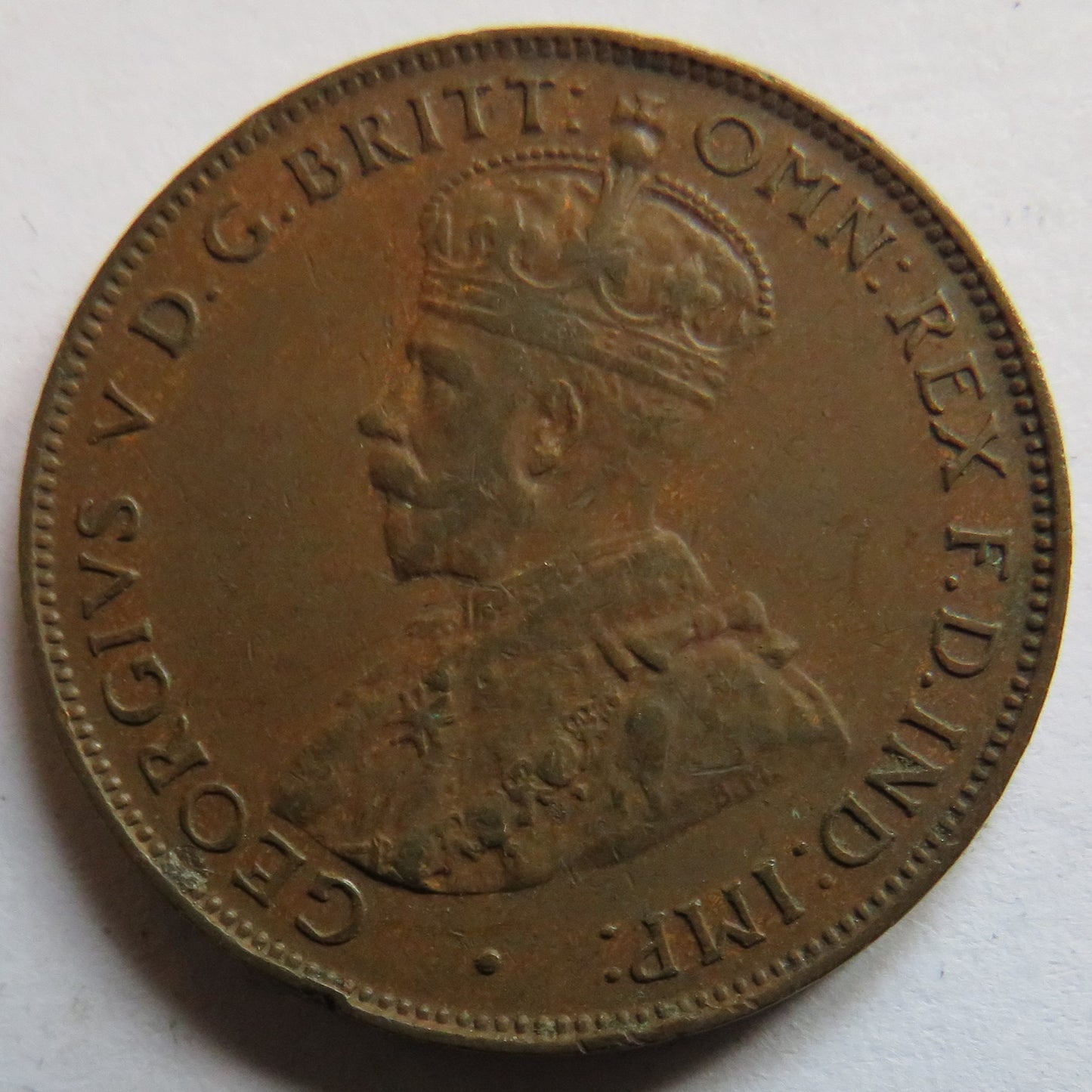 1934 King George V Australia Halfpenny Coin