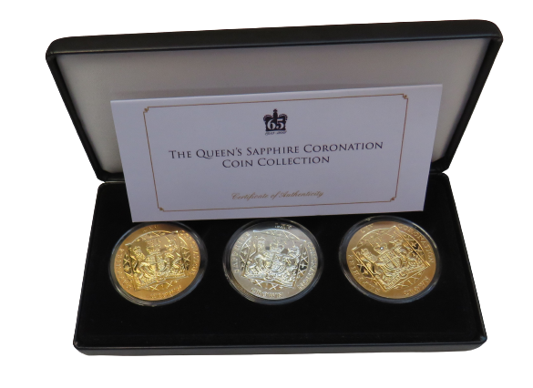 2018 The Queen's Sapphire Coronation Coin Collection Falkland Islands