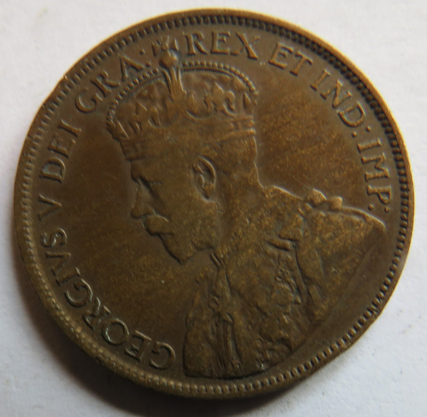 1918 King George V Canada One Cent Coin