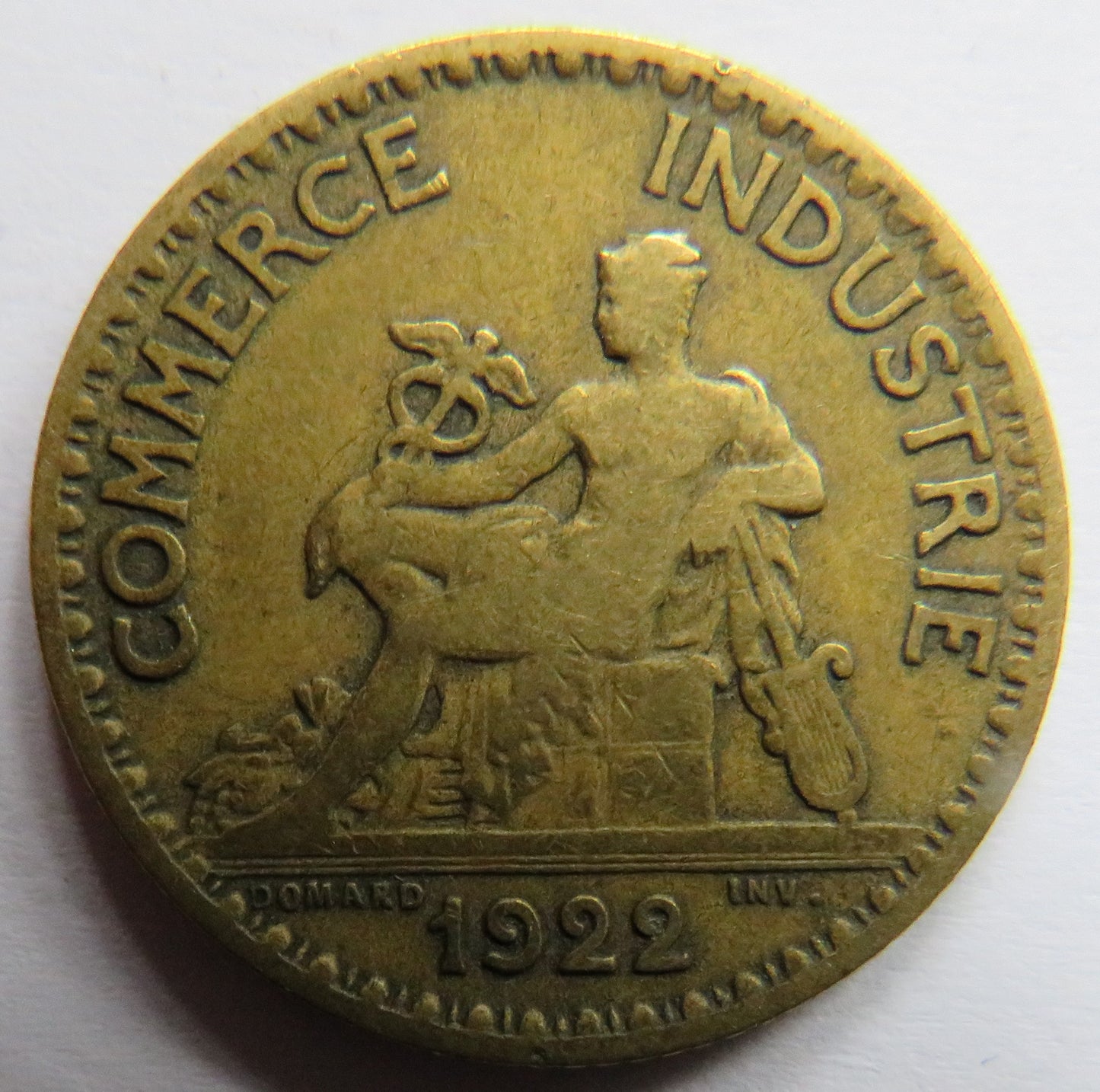 1922 France One Franc Coin