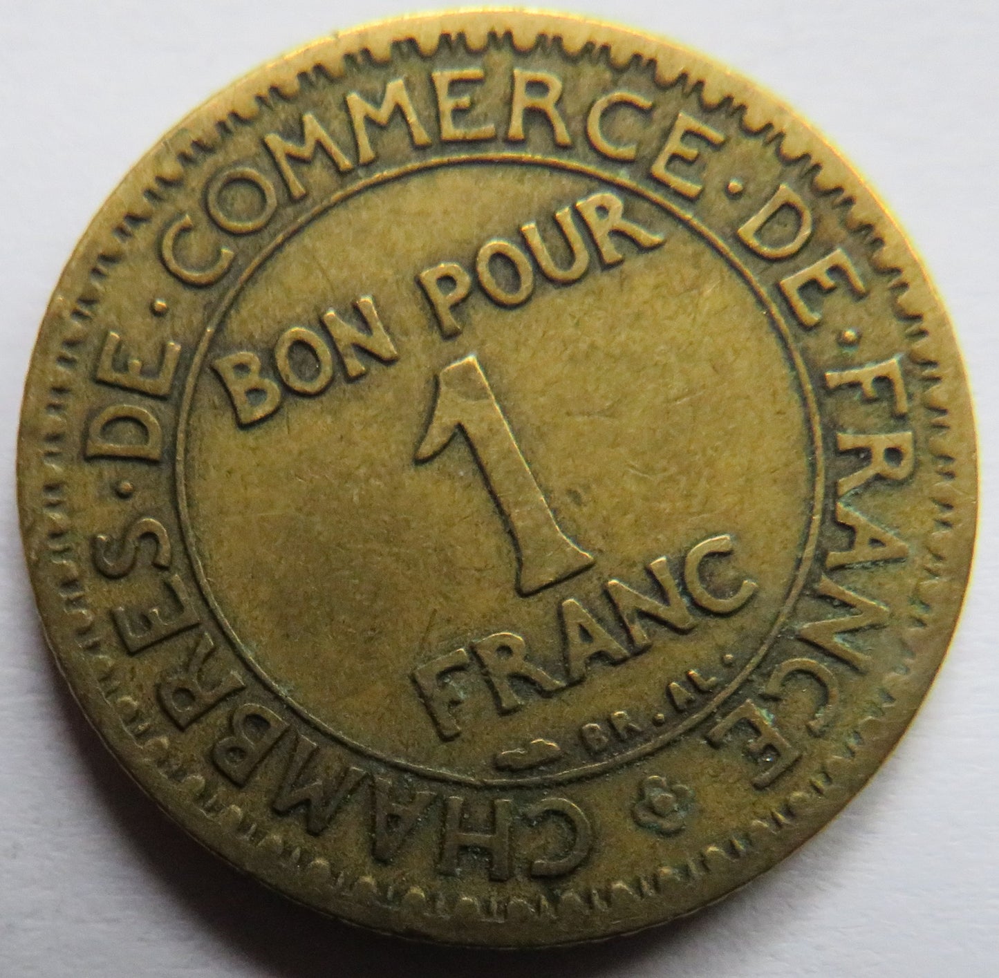 1922 France One Franc Coin