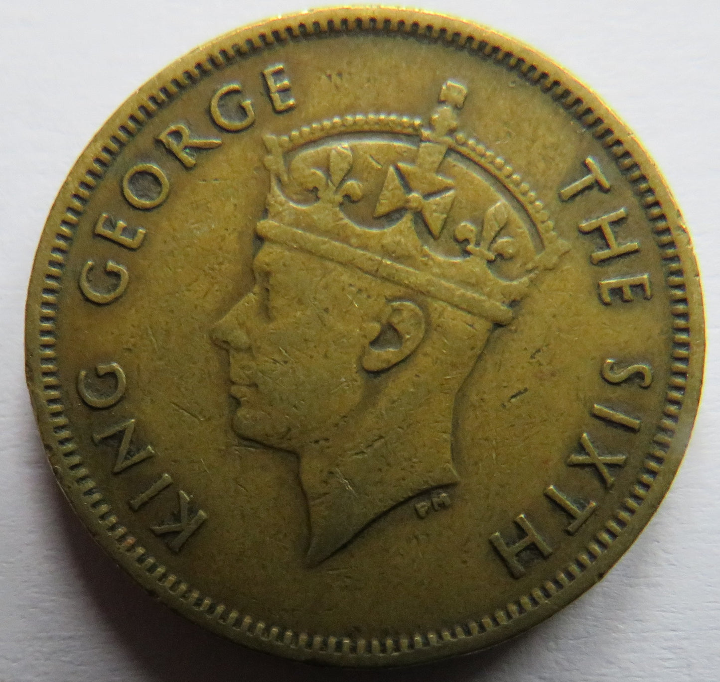 1950 King George VI Hong Kong 10 Cents Coin