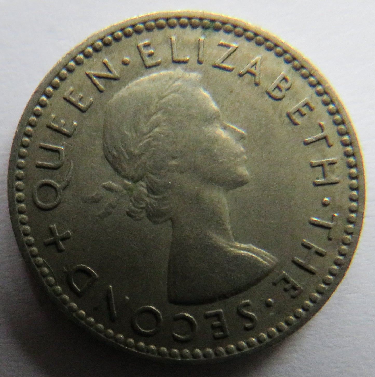 1955 Queen Elizabeth II New Zealand Sixpence Coin