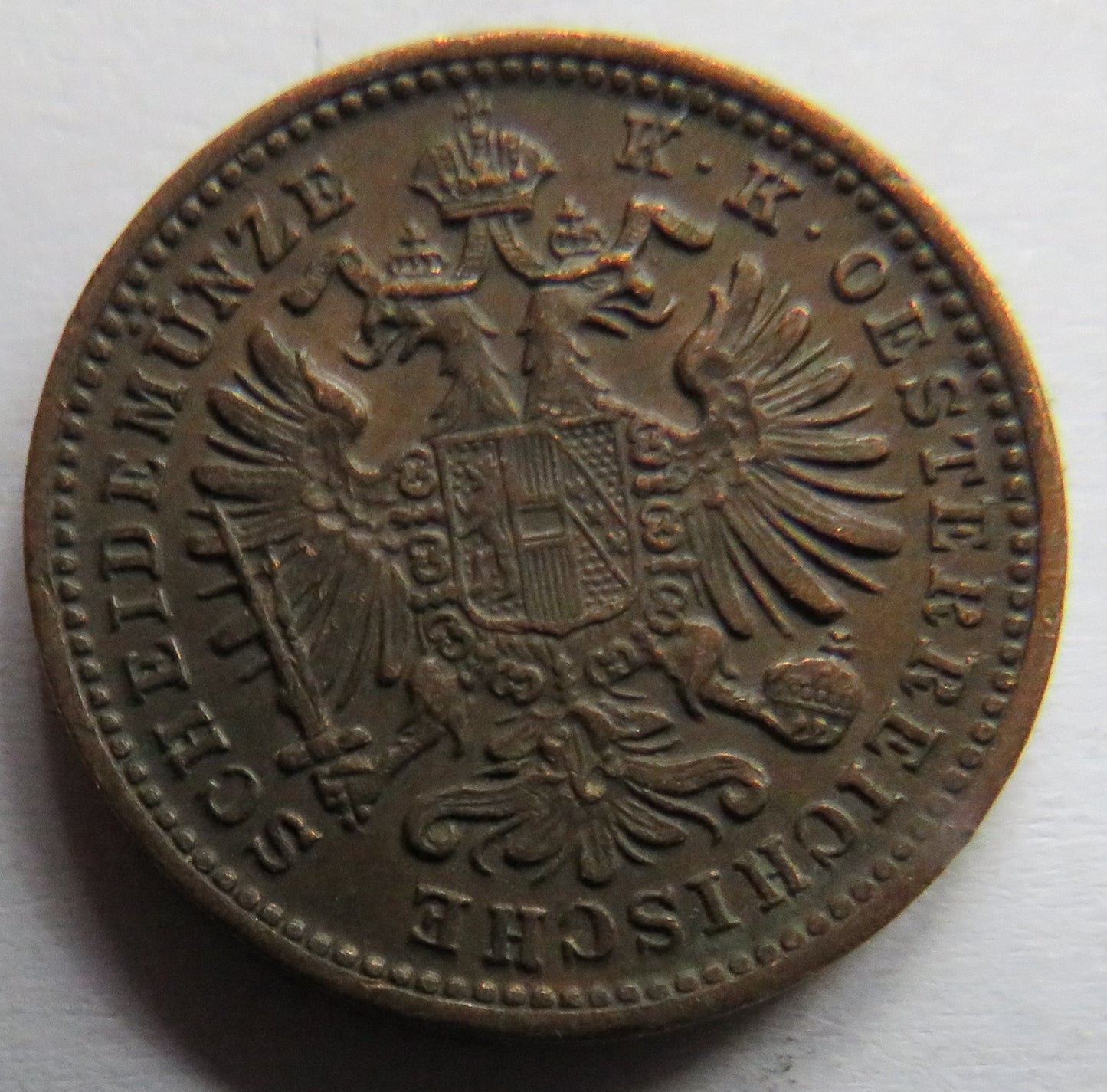 1885 Austria One Kreuzer Coin