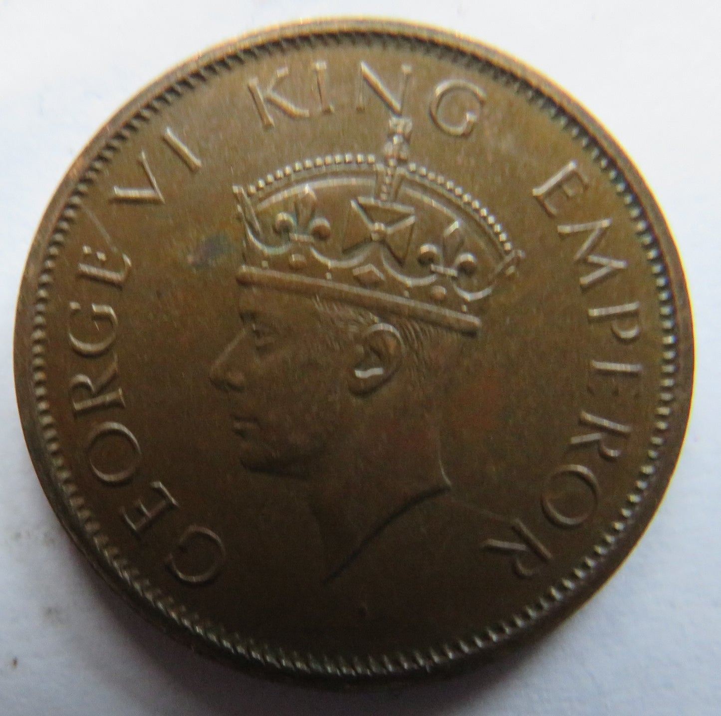 1942 King George VI India 1/4 Quarter Anna Coin