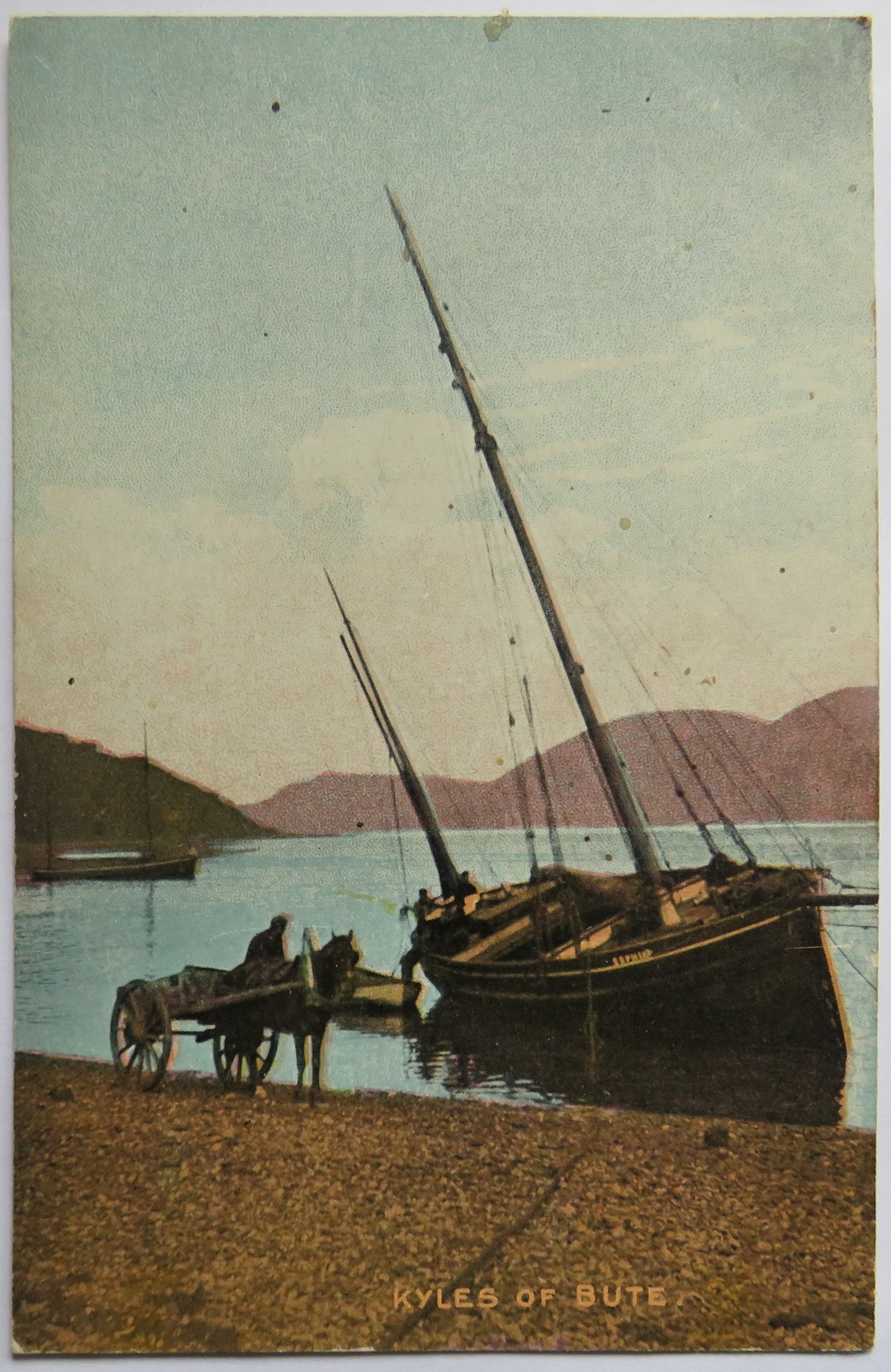 Vintage Postcard of The Kyles of Bute