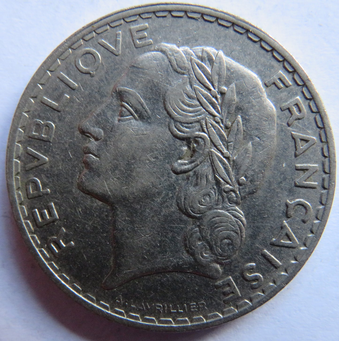 1933 France 5 Francs Coin