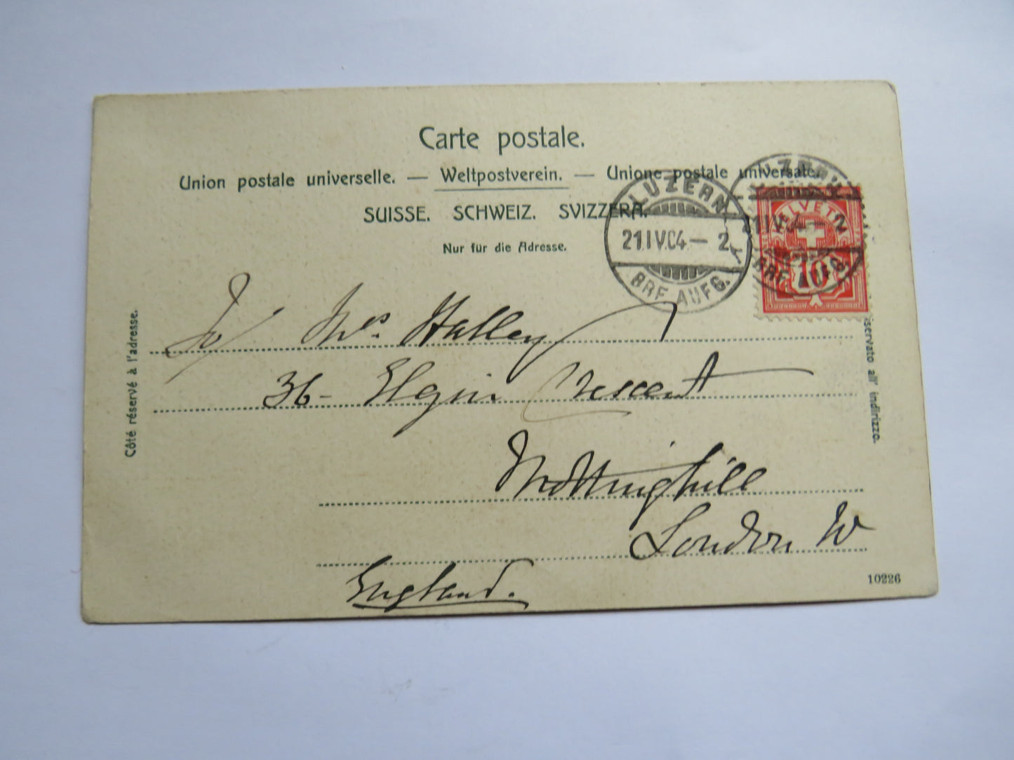 Vintage Shipping Postcard Die Tellskapelle am Vierwaldstattersee
