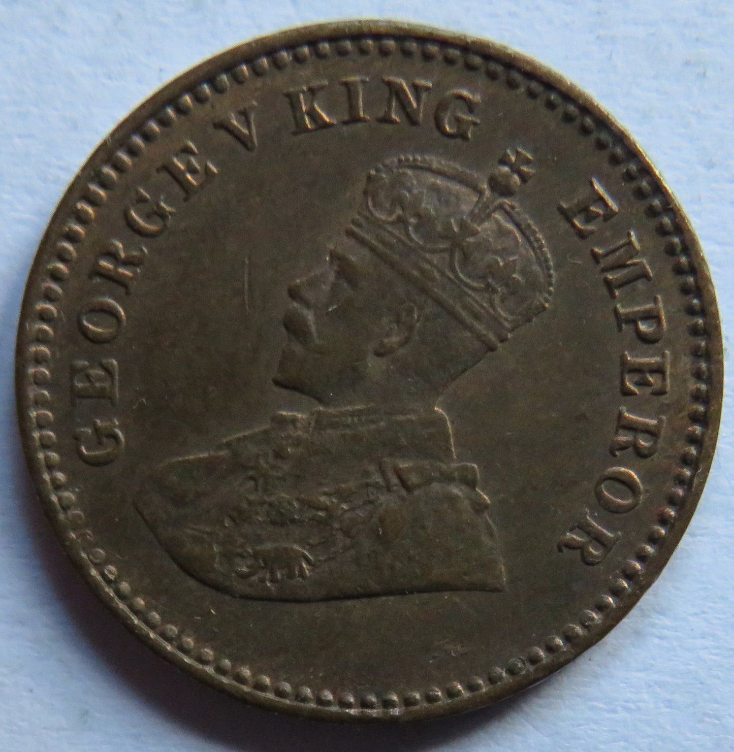 1933 King George V India 1/12th Anna Coin High Grade