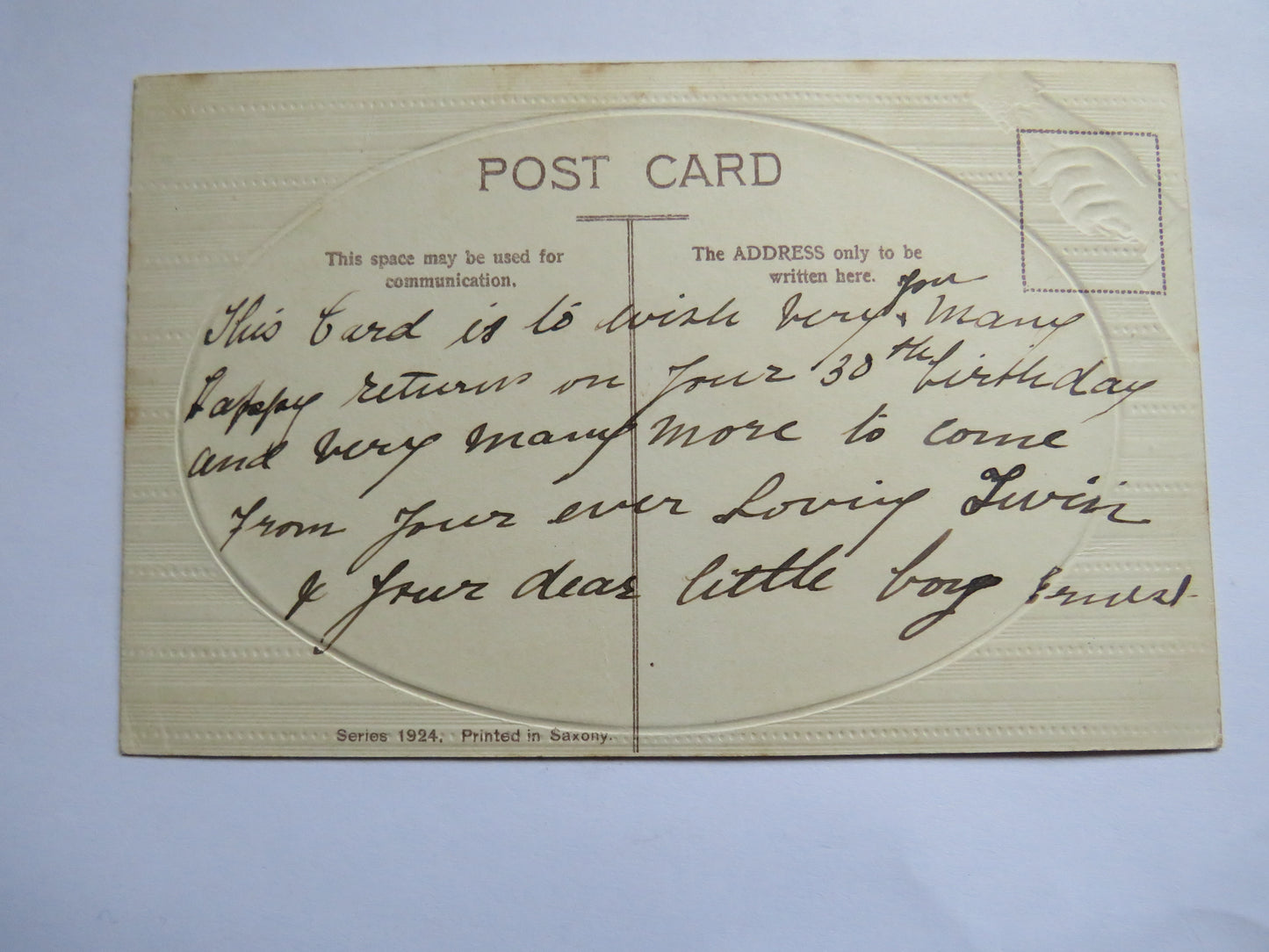 Vintage Shipping "All Birthday Greetings" Postcard