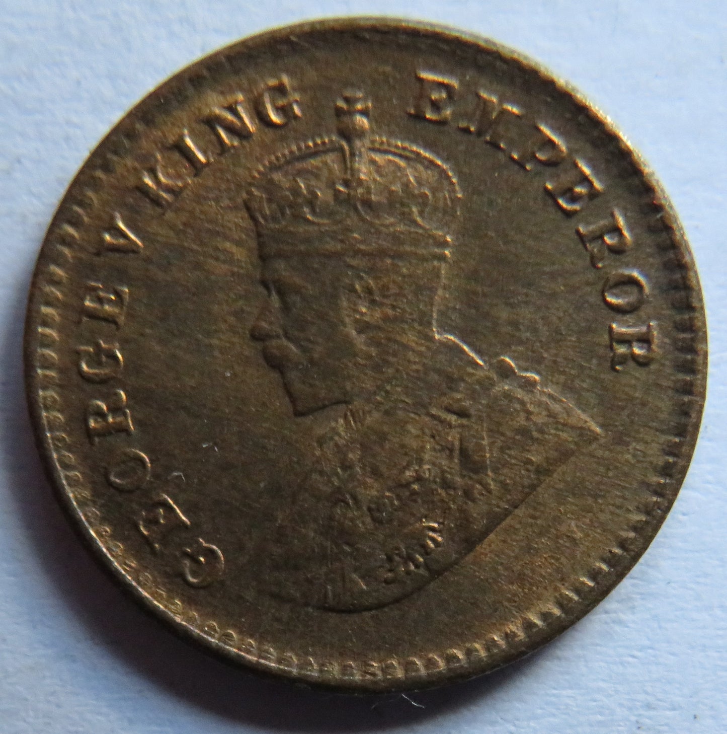 1928 King George V India 1/12th Anna Coin High Grade