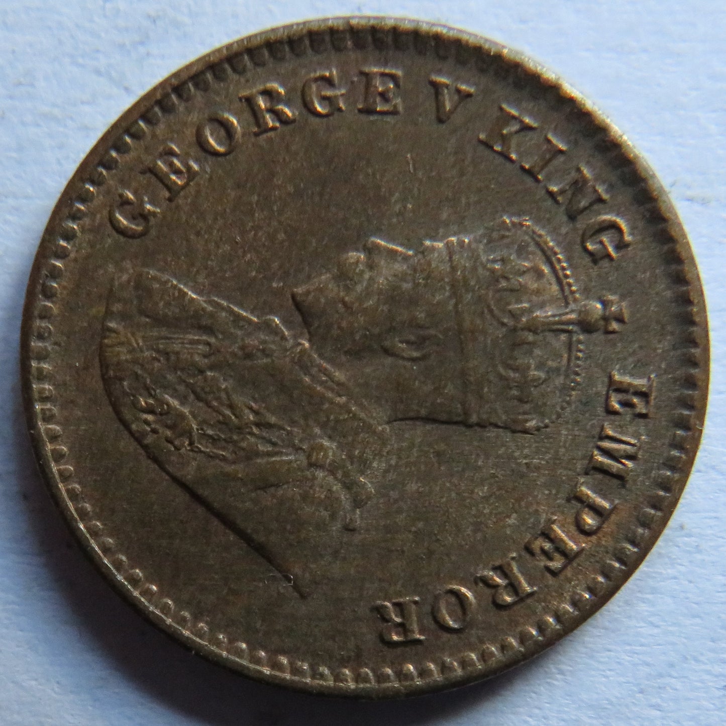 1928 King George V India 1/12th Anna Coin High Grade