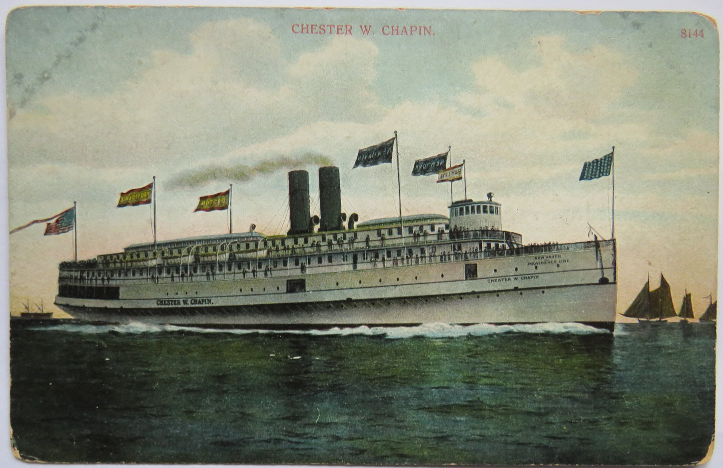 Vintage Shipping Postcard of Chester W Chapin