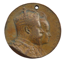 Load image into Gallery viewer, 1902 King Edward VII &amp; Queen Alexandra Coronation Medal - Newcastle
