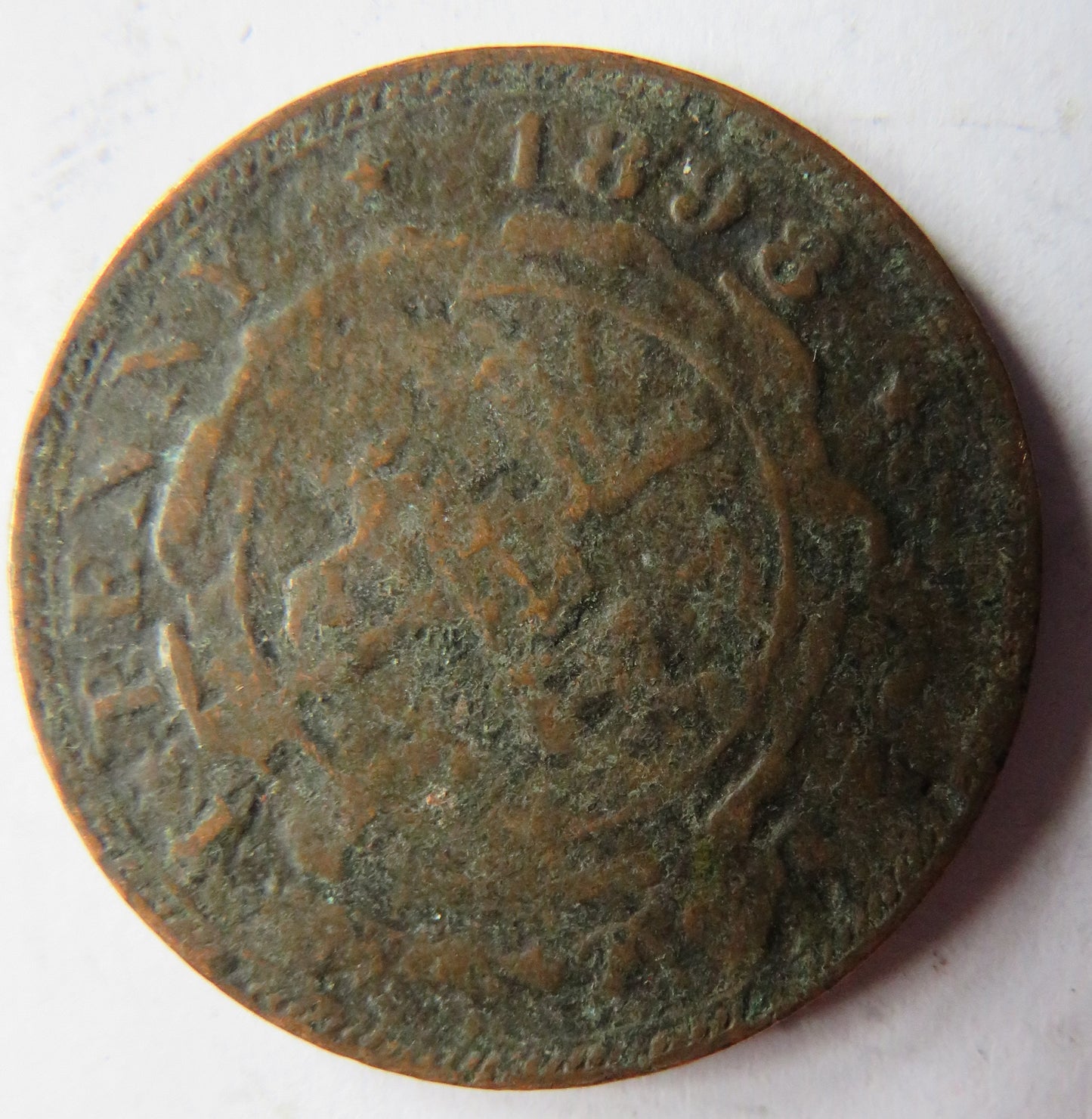 1898 South Africa One Penny Coin