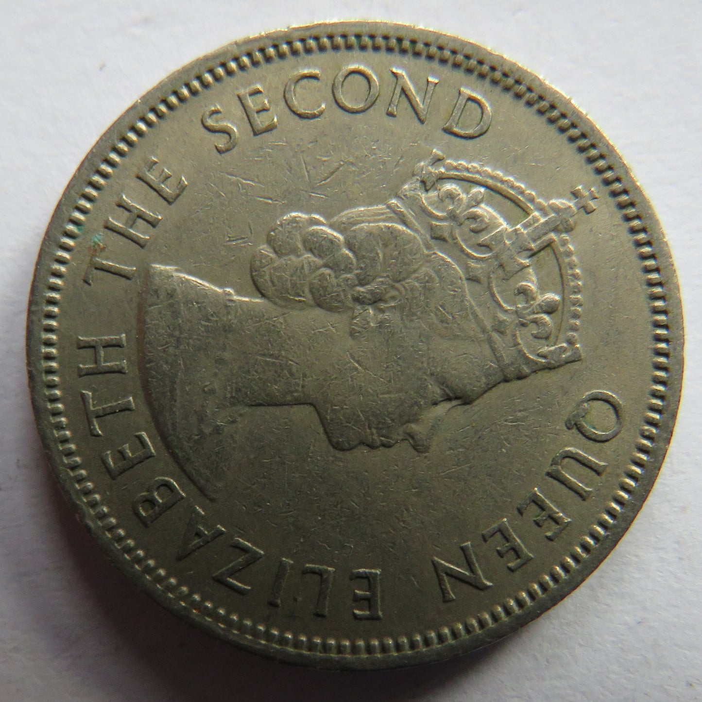 1966 Queen Elizabeth II Hong Kong 50 Cents Coin