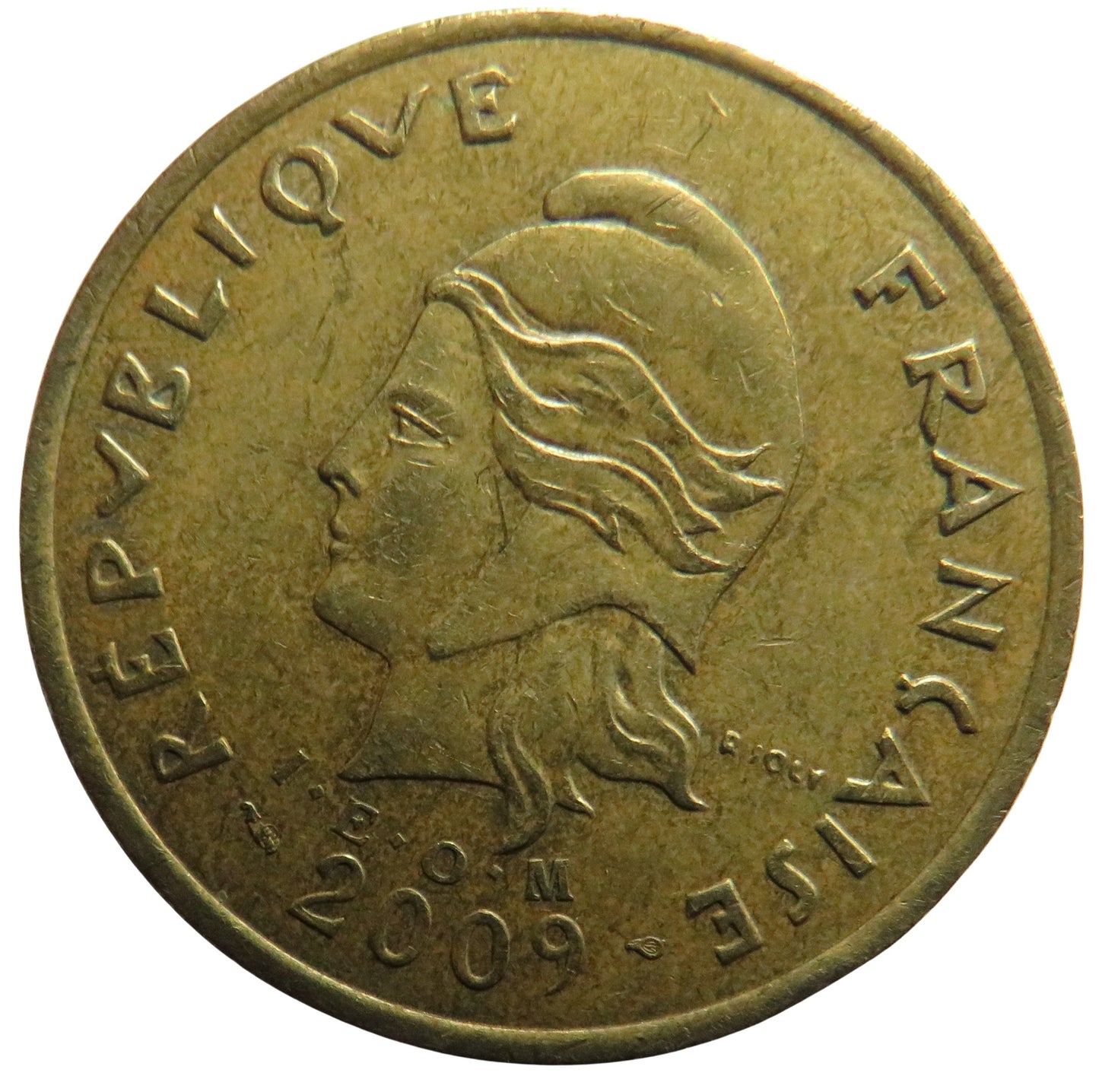 2009 New Caledonia 100 Francs Coin