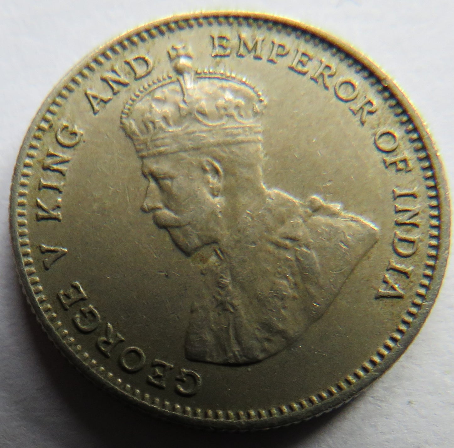 1935 King George V Hong Kong 10 Cents Coin In Good Grade