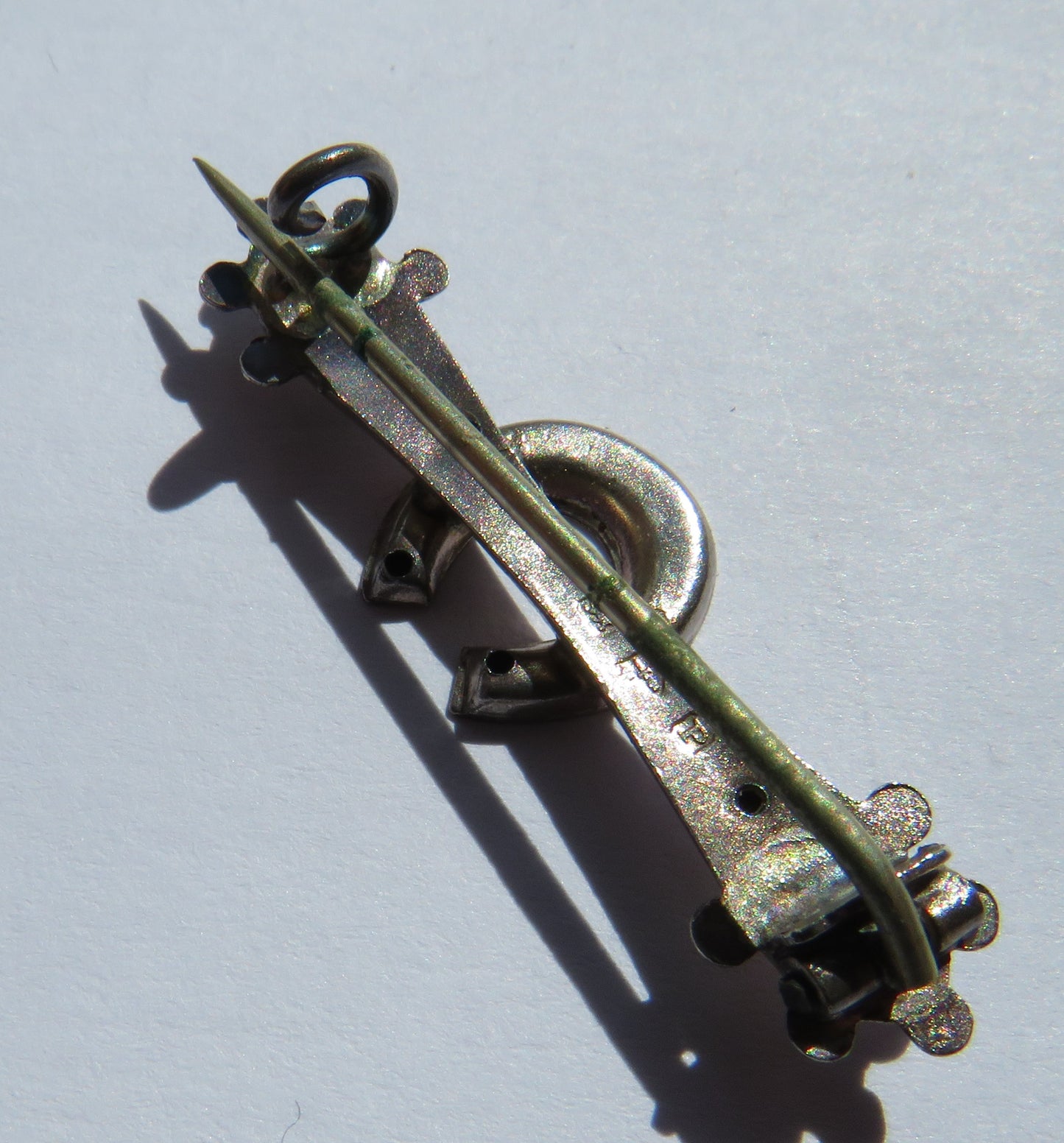 Antique Victorian Sterling Silver Floral & Horseshoe Brooch Chester 1898