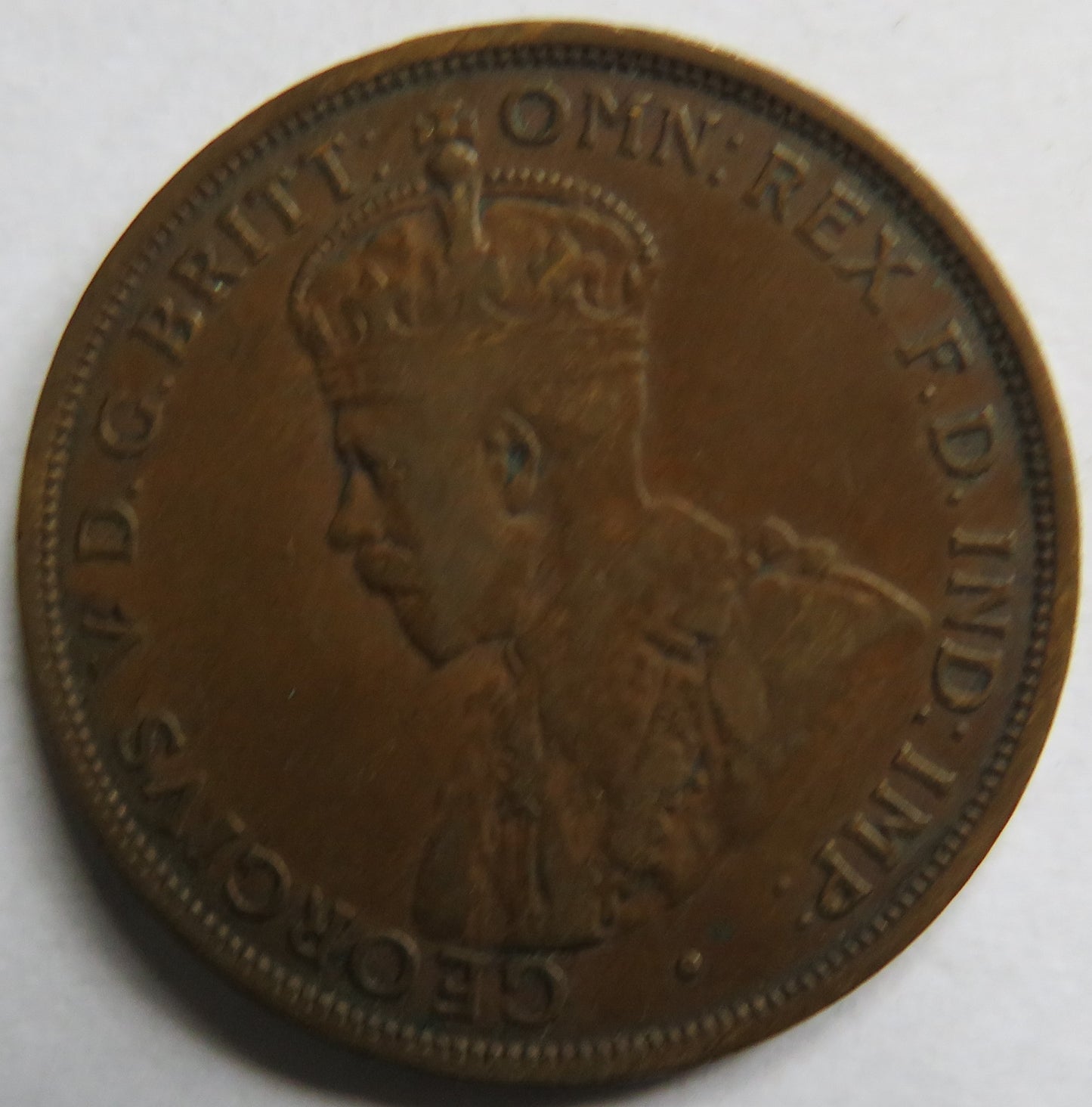 1919 King George V Australia One Penny Coin
