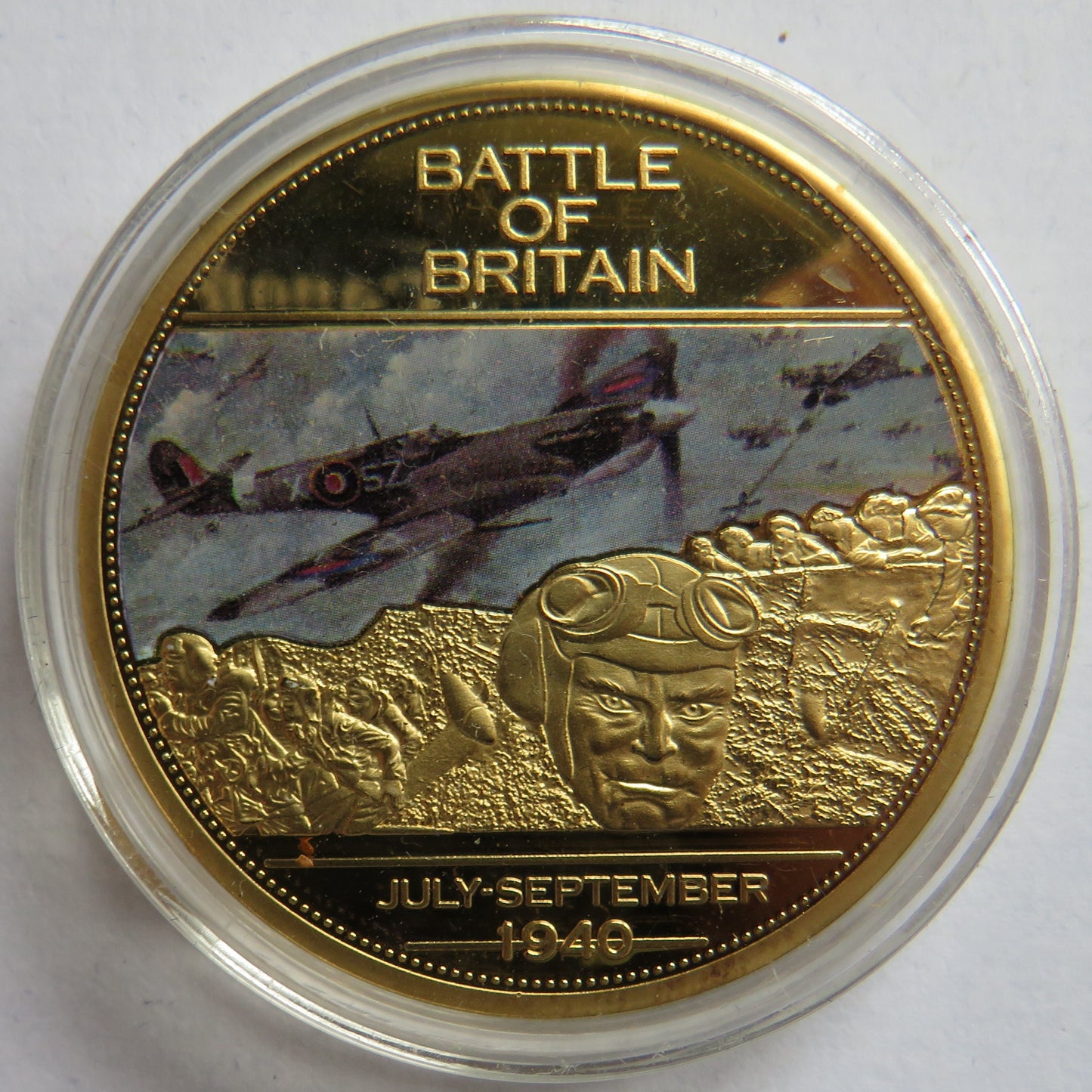 1940 Battle of Britain Gold Plated Commemorative Coin