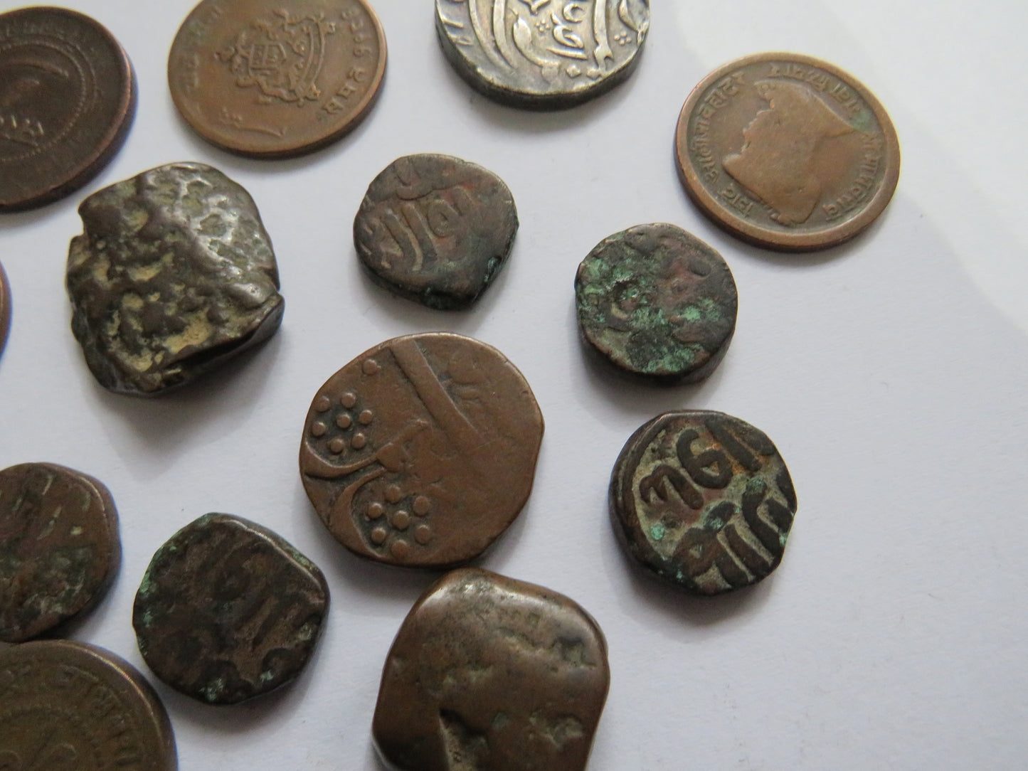 A Good Collection of Old Coins From Indian, Princely States, Inc Silver Rupee